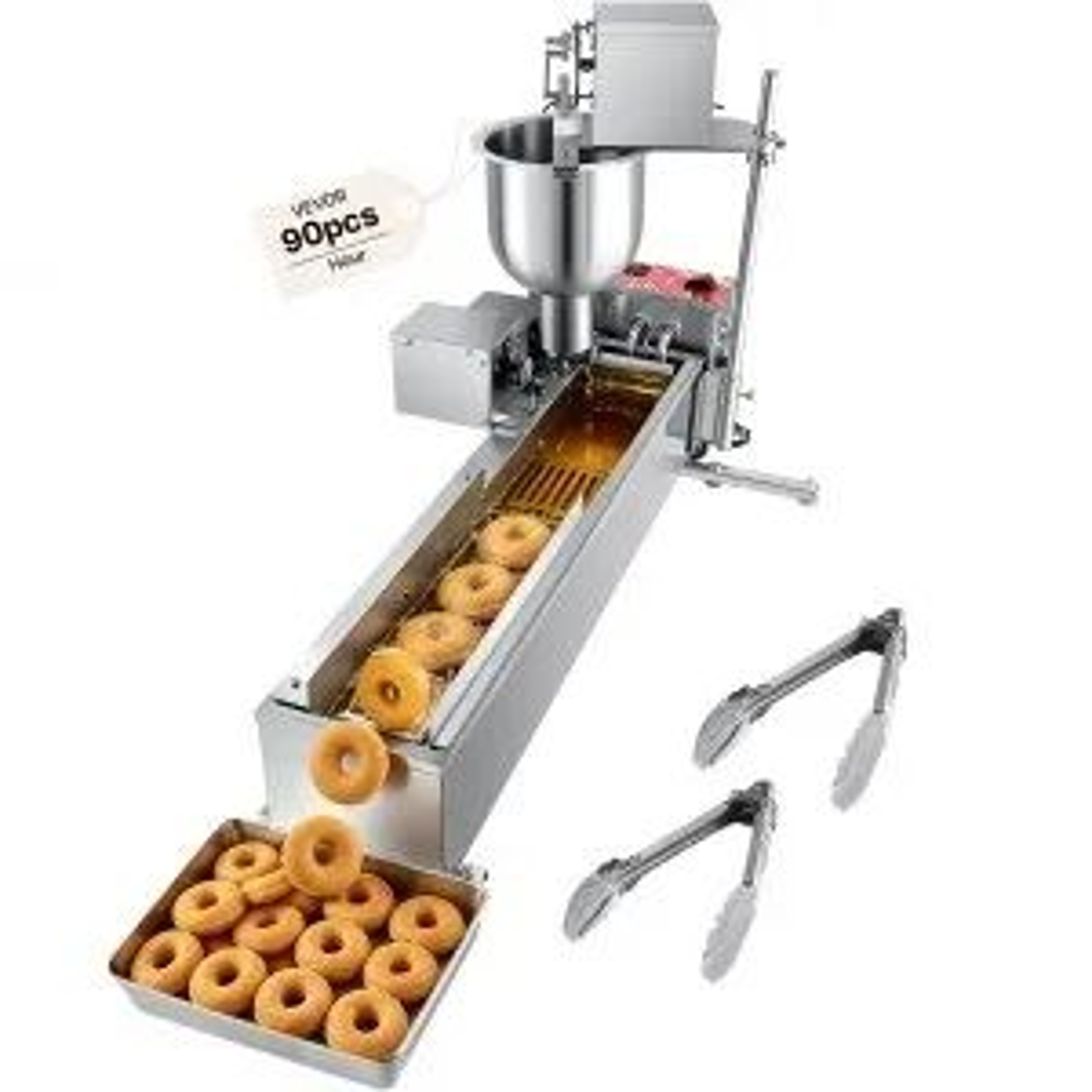 Commercial Automatic Donut Machine 3000W Stainless Steel Fryer With 3 Size Molds 0