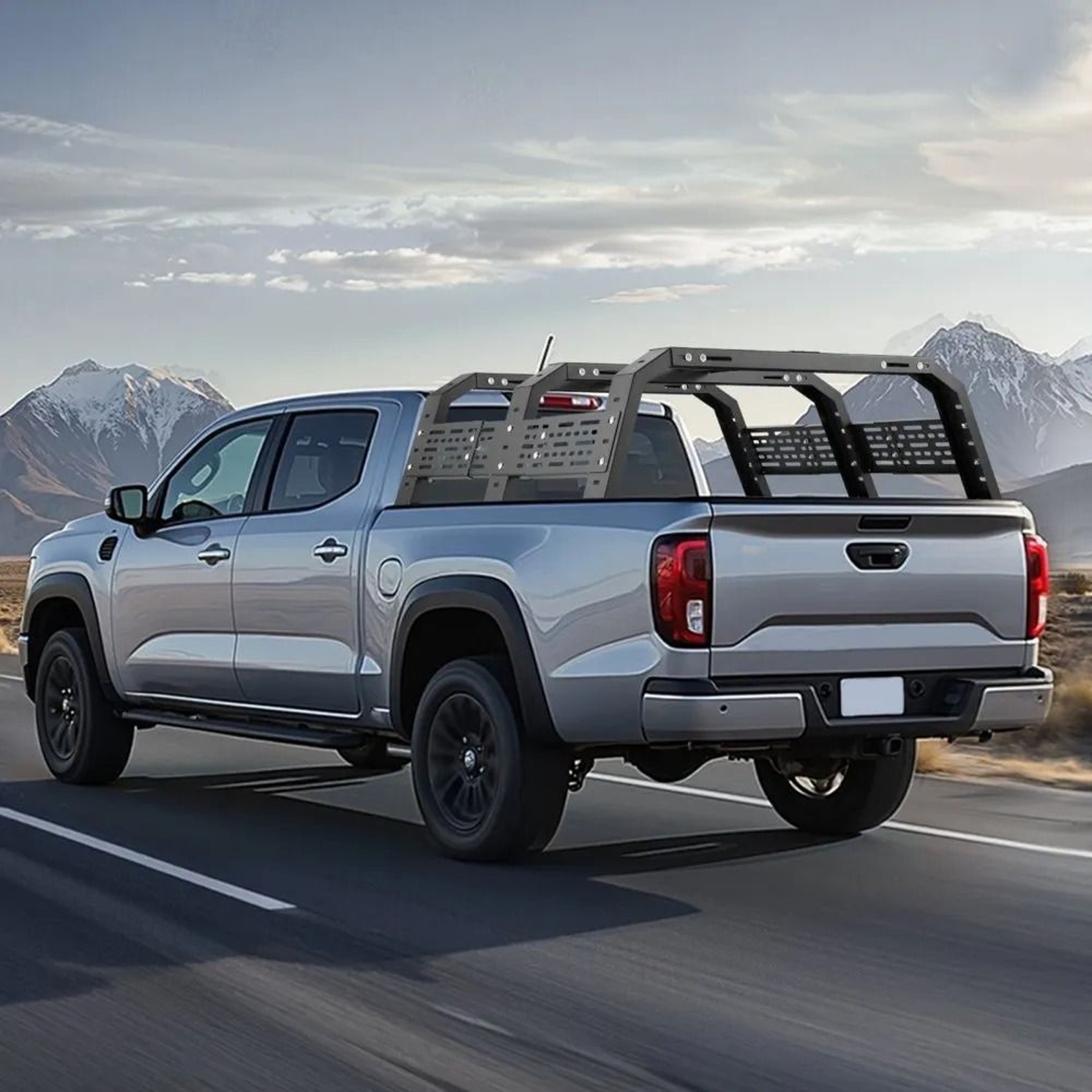 Overland Truck Bed Rack For Toyota Tacoma With Adjustable Width And 900 Lb Static Capacity 6