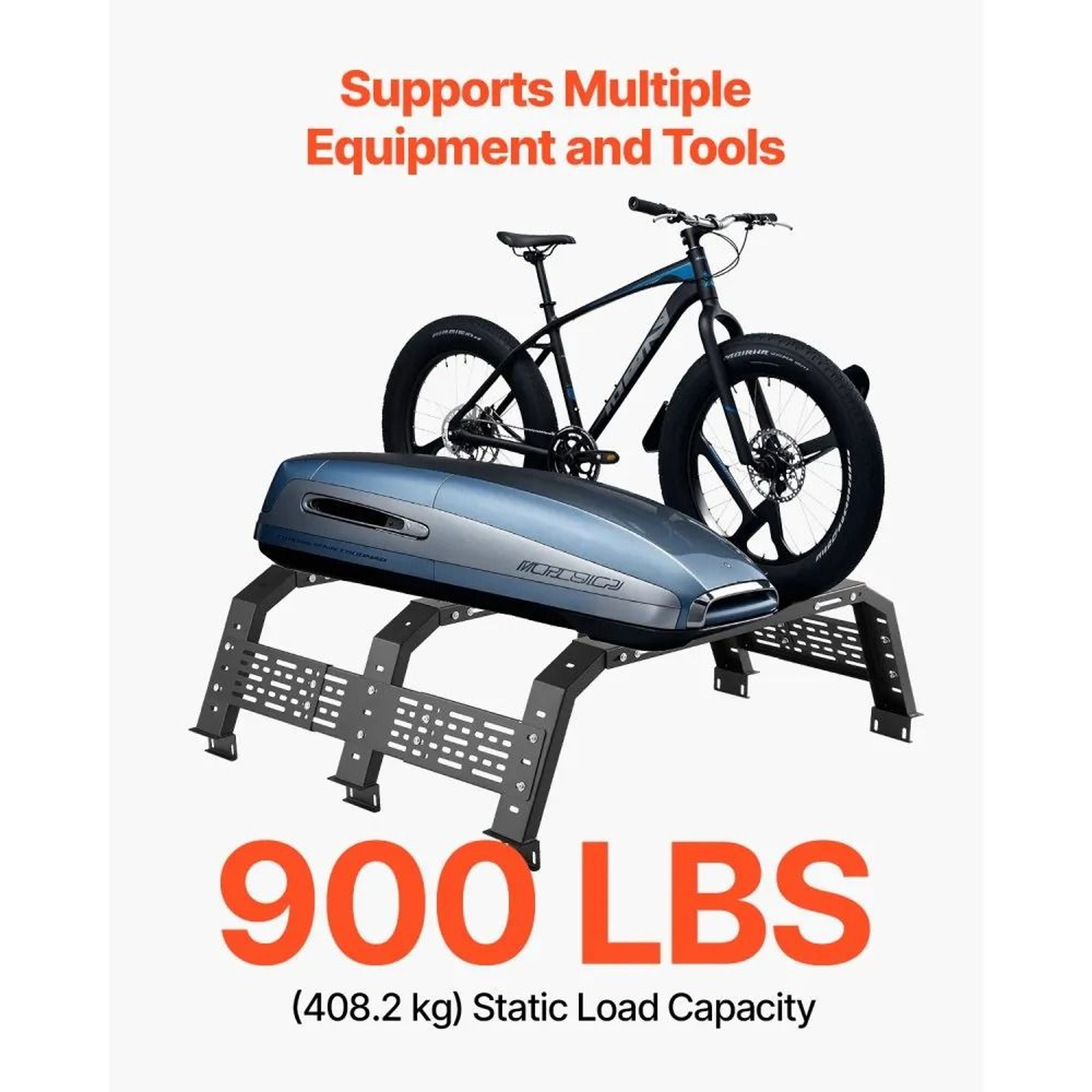 Overland Truck Bed Rack For Toyota Tacoma With Adjustable Width And 900 Lb Static Capacity 1