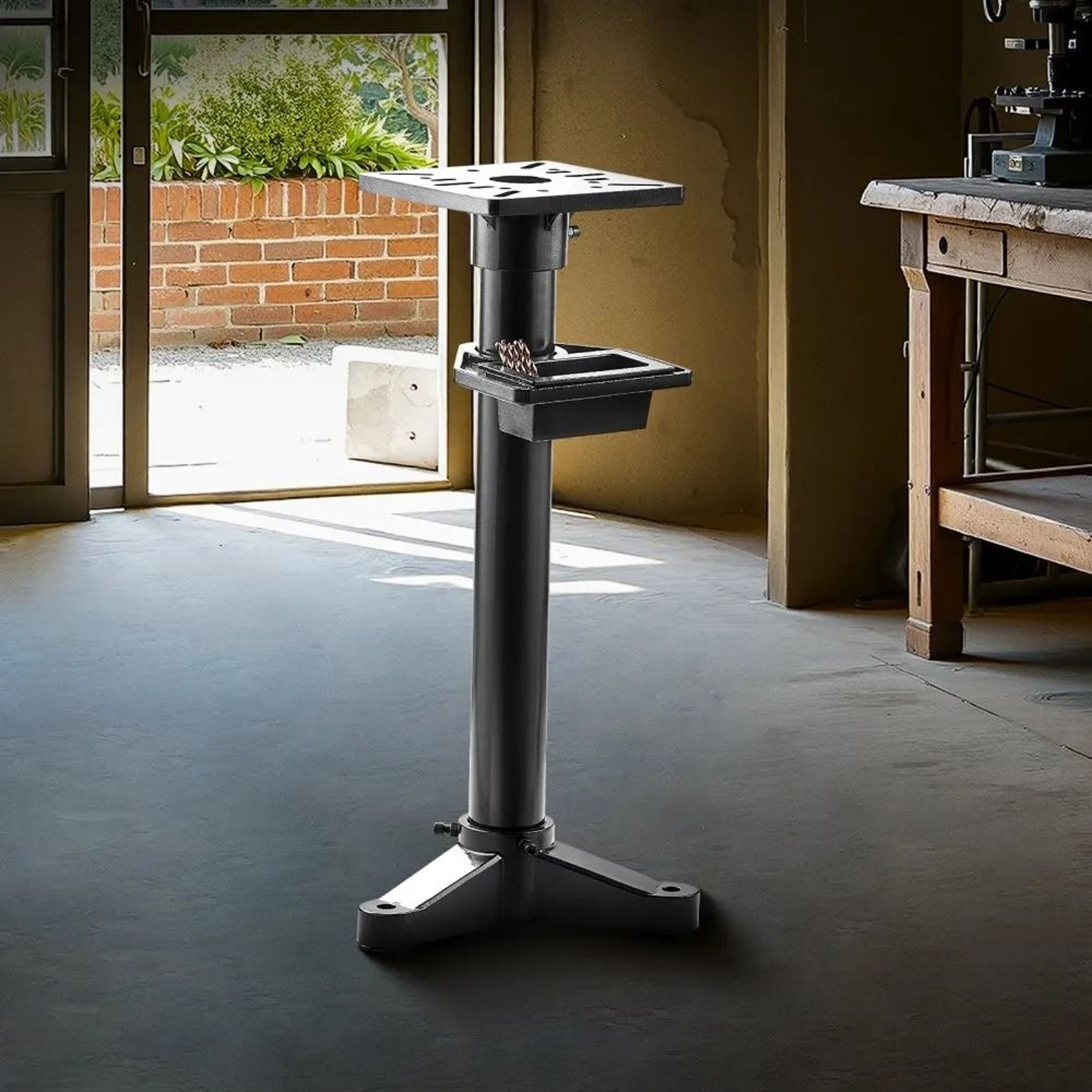 HeavyDuty Bench Grinder Stand With Cast Iron Base And 106Inch Mounting Plate 6