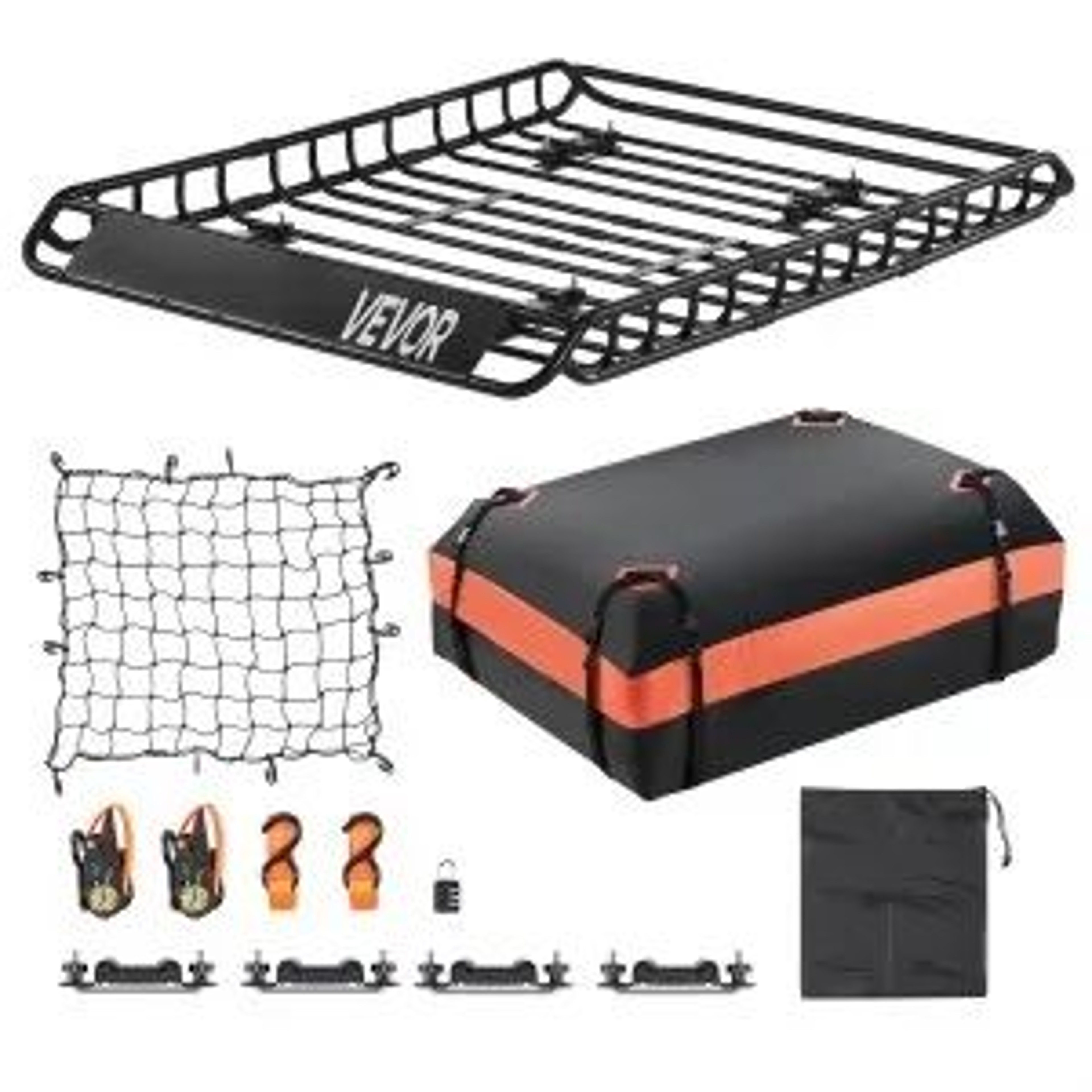 Universal Roof Rack Basket 51 X 36 Inch With Waterproof Cargo Bag And 200 Lb Capacity 4
