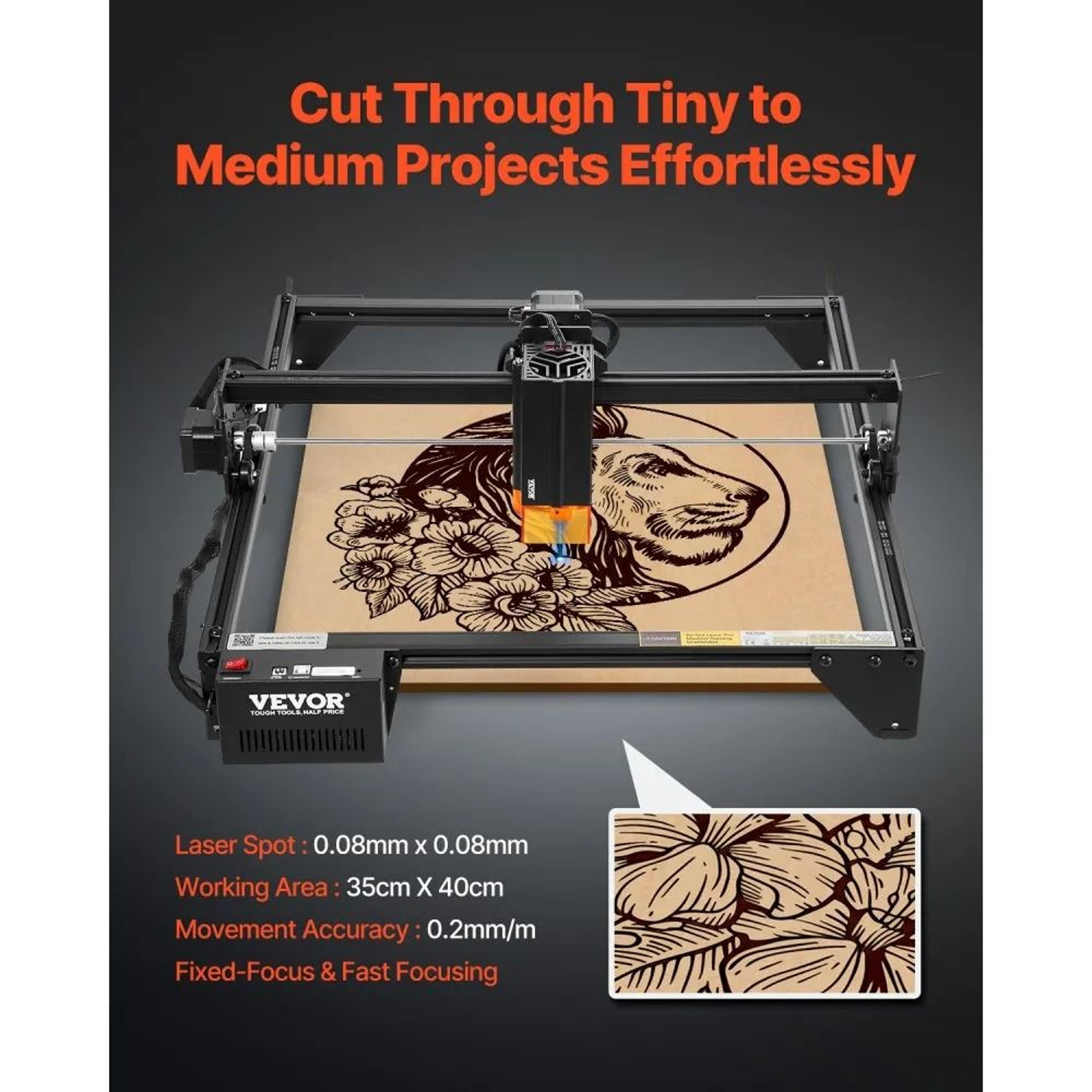 20W Laser Engraver And Cutting Machine With Precision Spot Compression 2
