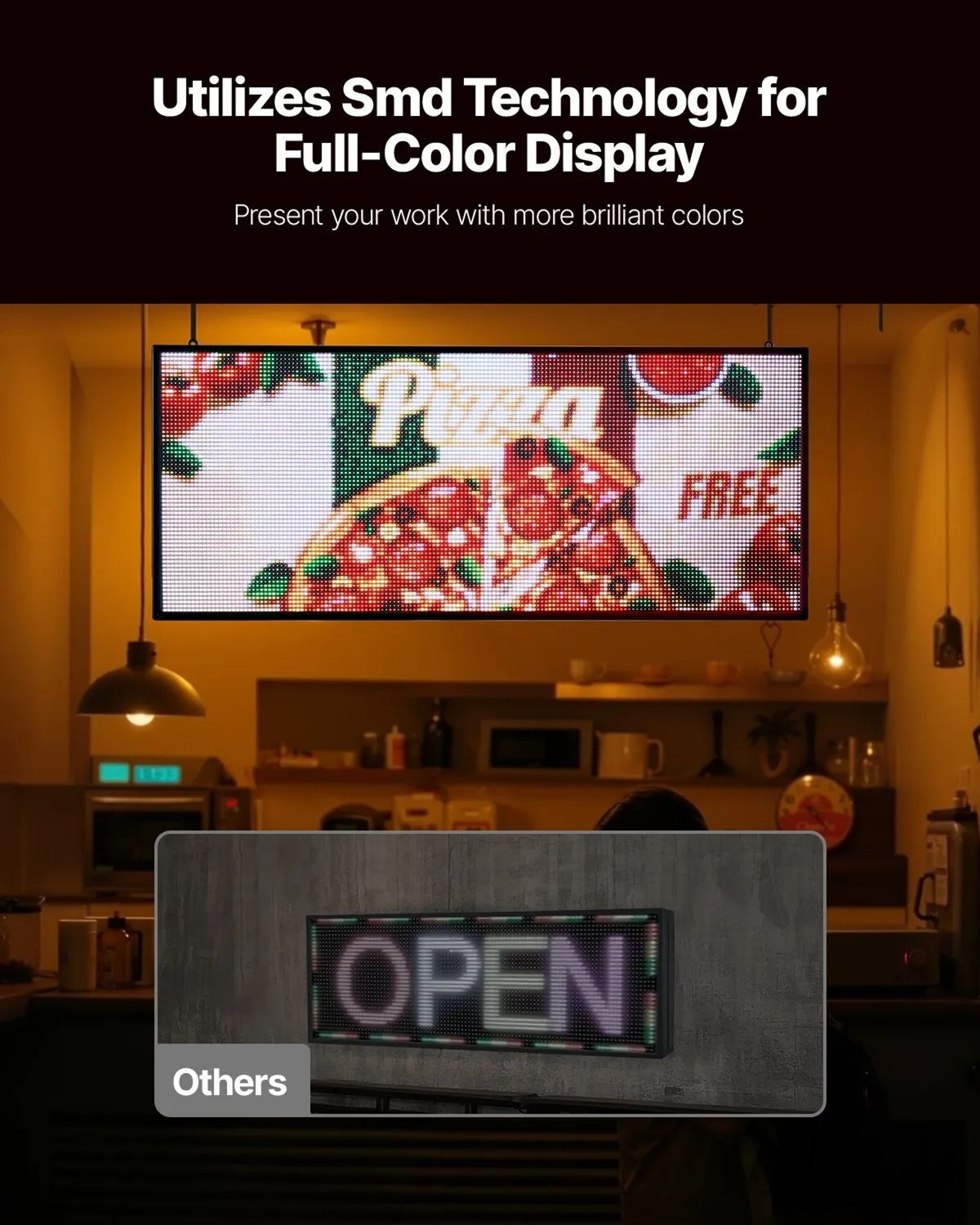Programmable LED Sign P6 Full Color Bluetooth Scrolling Display For Store Advertising 4