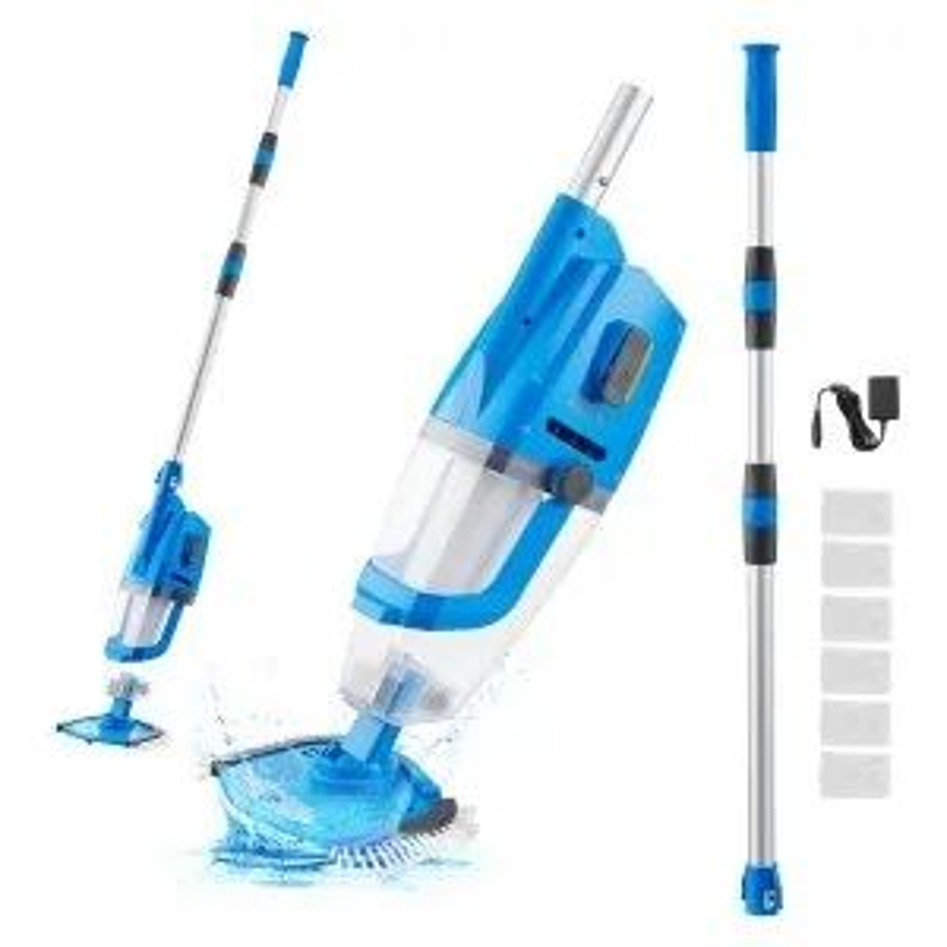 Cordless Pool Vacuum With 26 GPM Suction And Adjustable Extension Pole 0