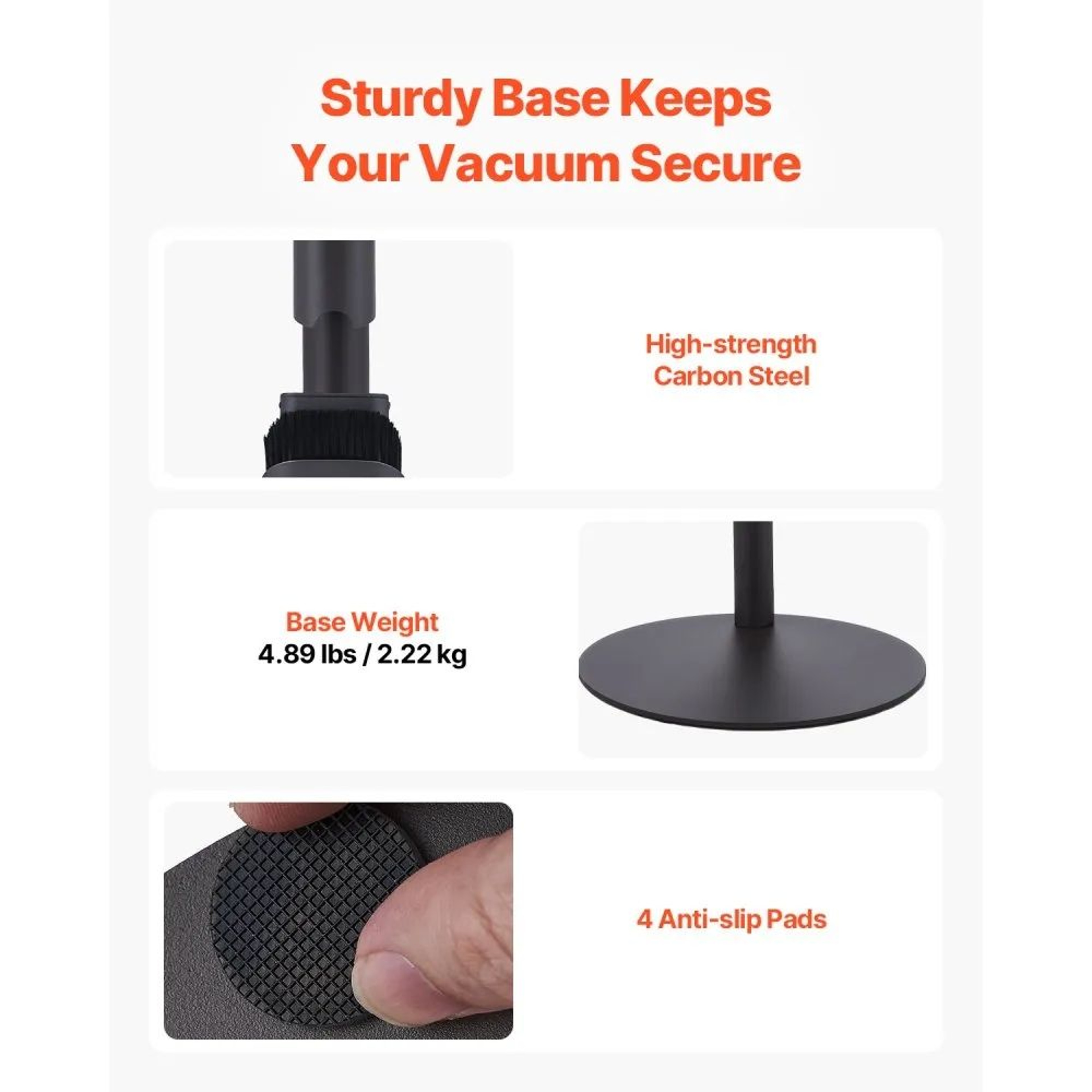 Vacuum Stand Holder Compatible With Dyson V7 V8 V10 V11 V12 V15 With Accessory Storage 4