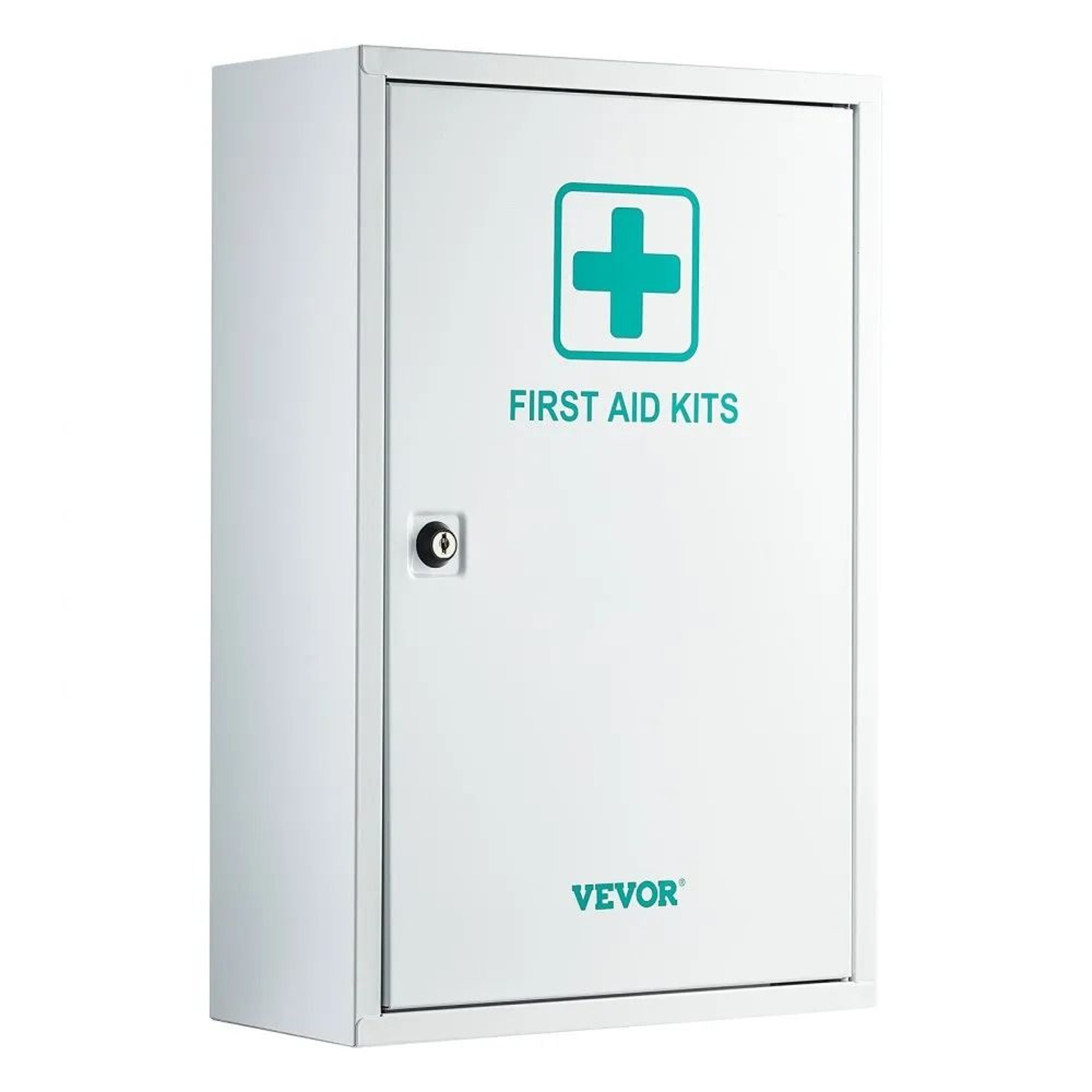 1000Piece First Aid Cabinet With 3 Shelves And WallMountable Steel Design 0