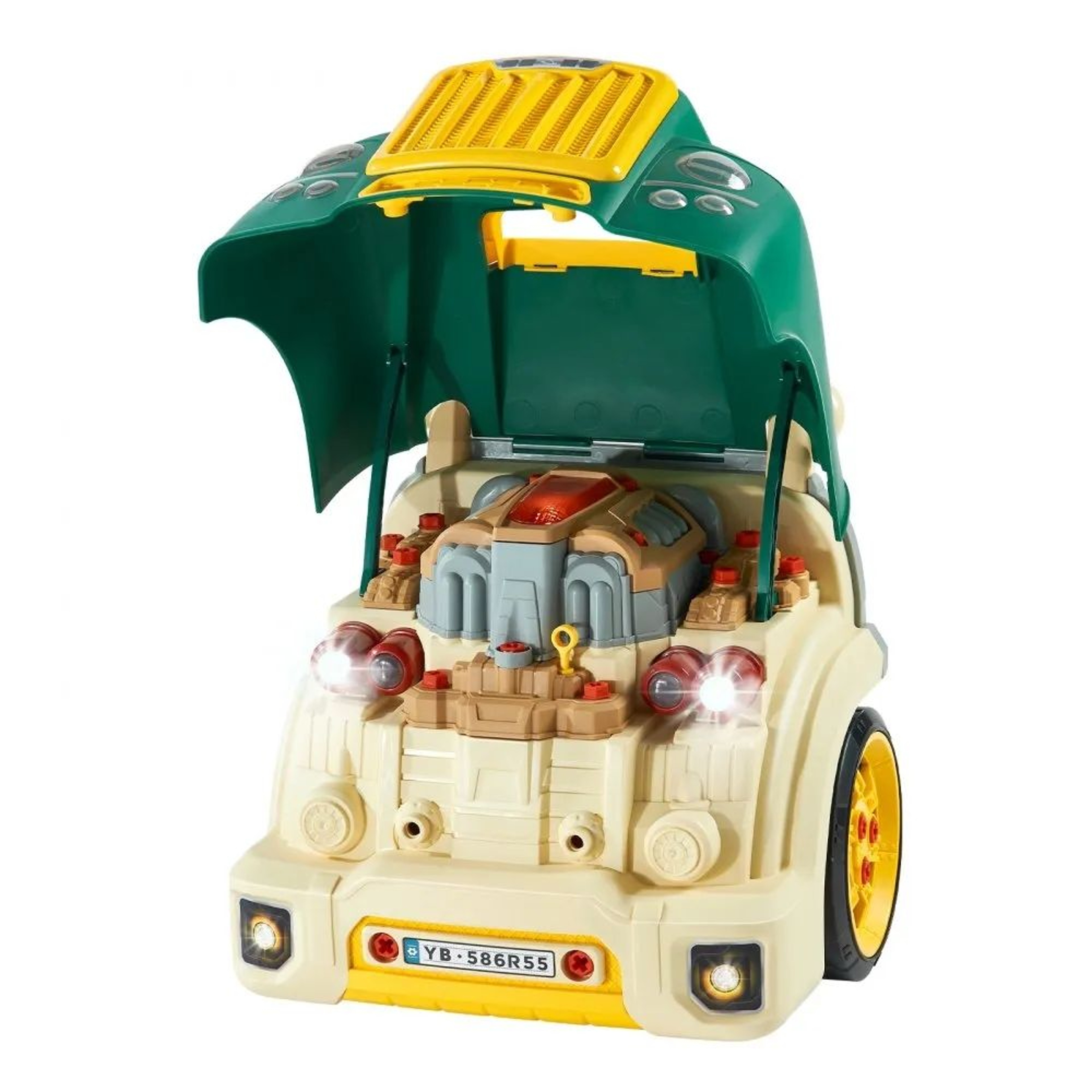 Kids Mechanic Engine Toy 60Piece Car Repair Play Set With Lights And Sounds 7