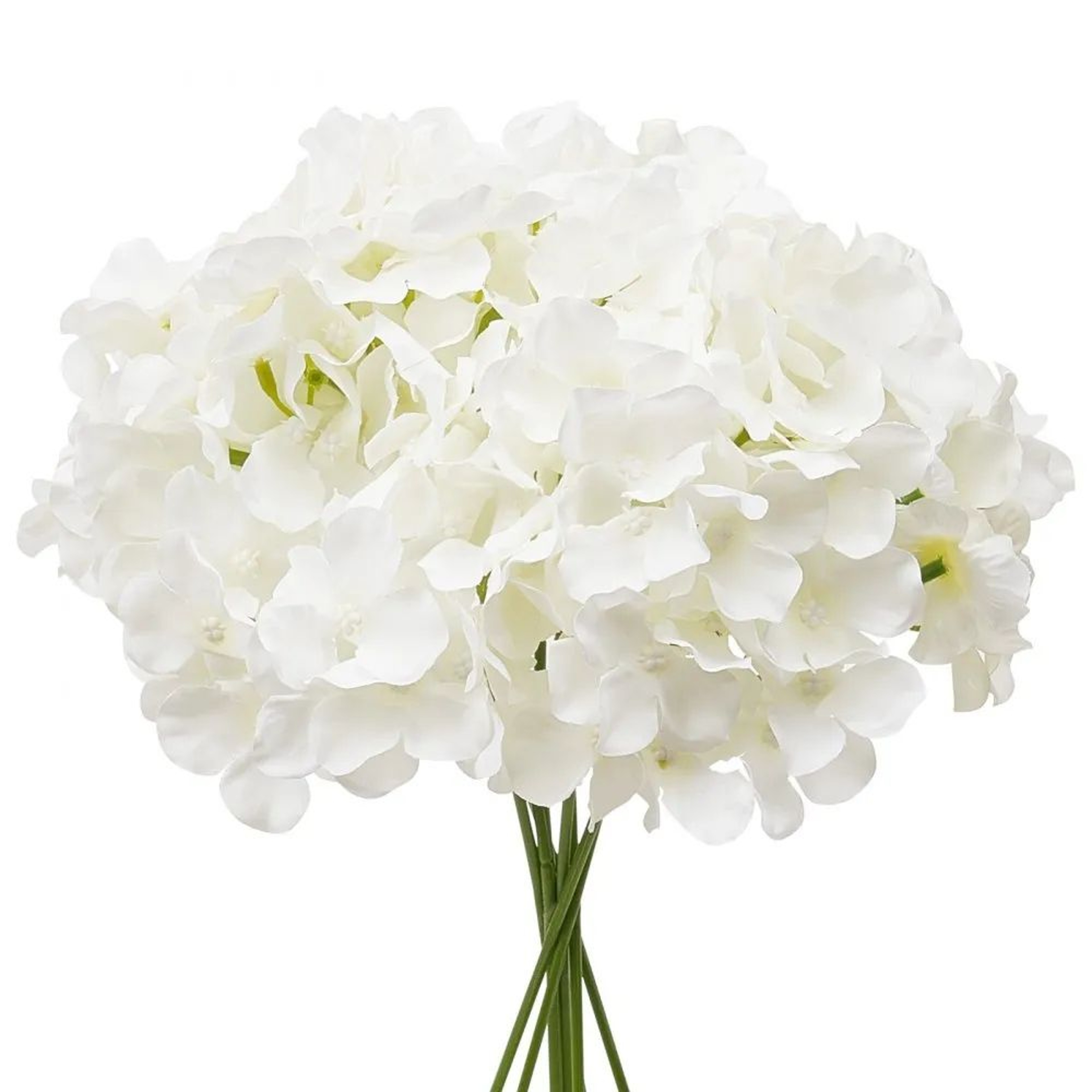 205Piece White Artificial Hydrangea Flowers With Silk Petals And Flexible Stems 0
