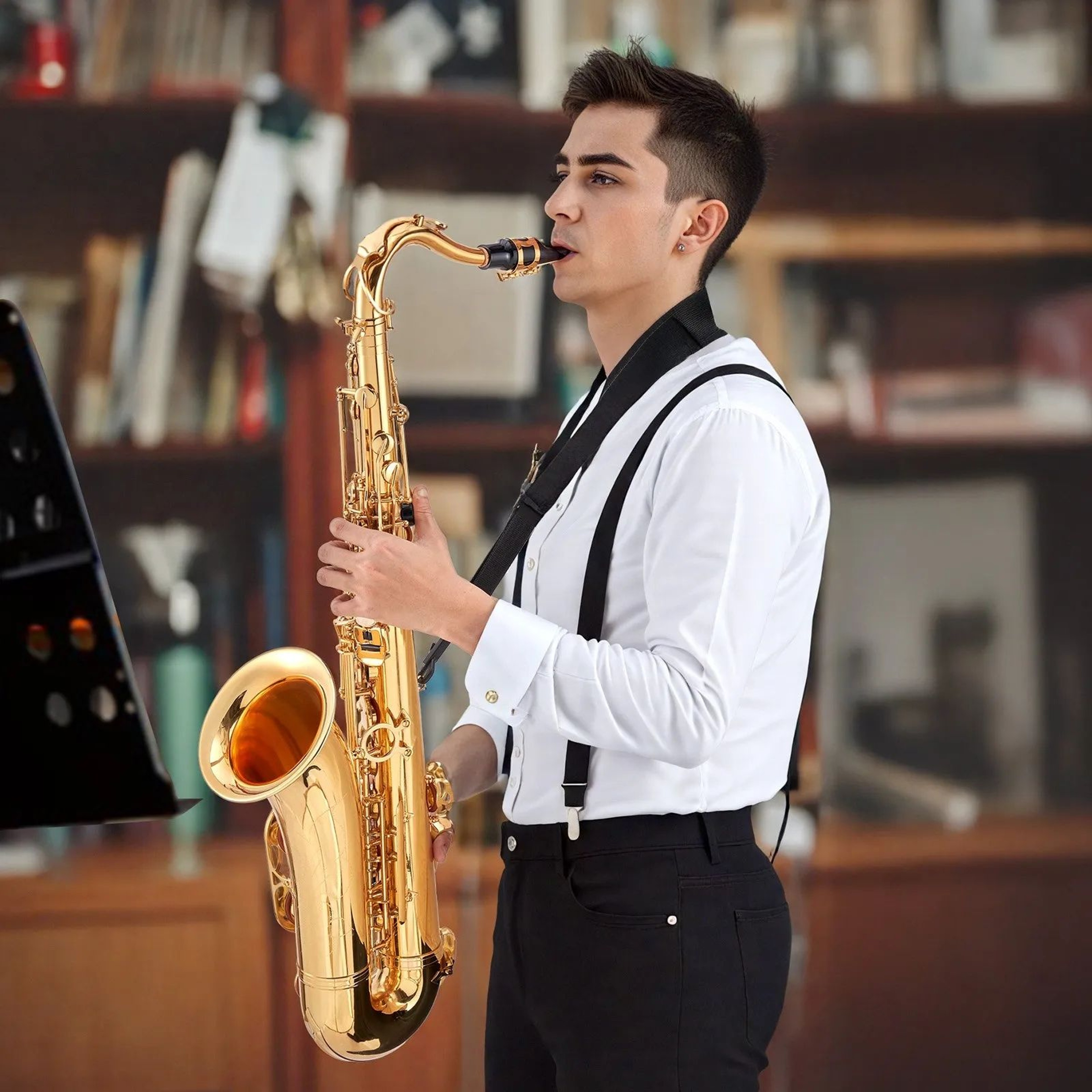 B Flat Tenor Saxophone Beginner Kit With 23 Keys And Brass Body 5