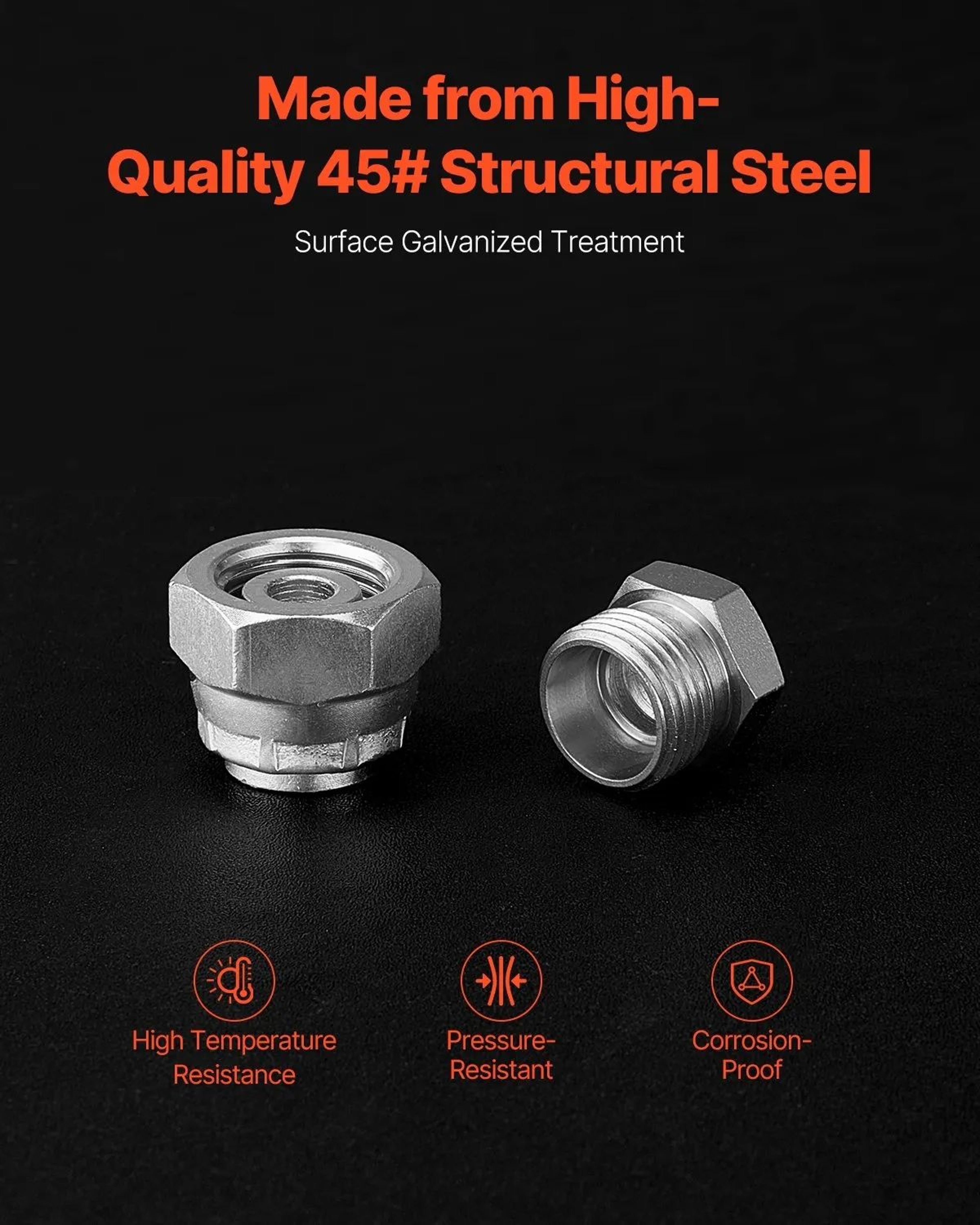 64Piece DIN Hydraulic Fittings Cap And Plug Kit With Precision Threading 3