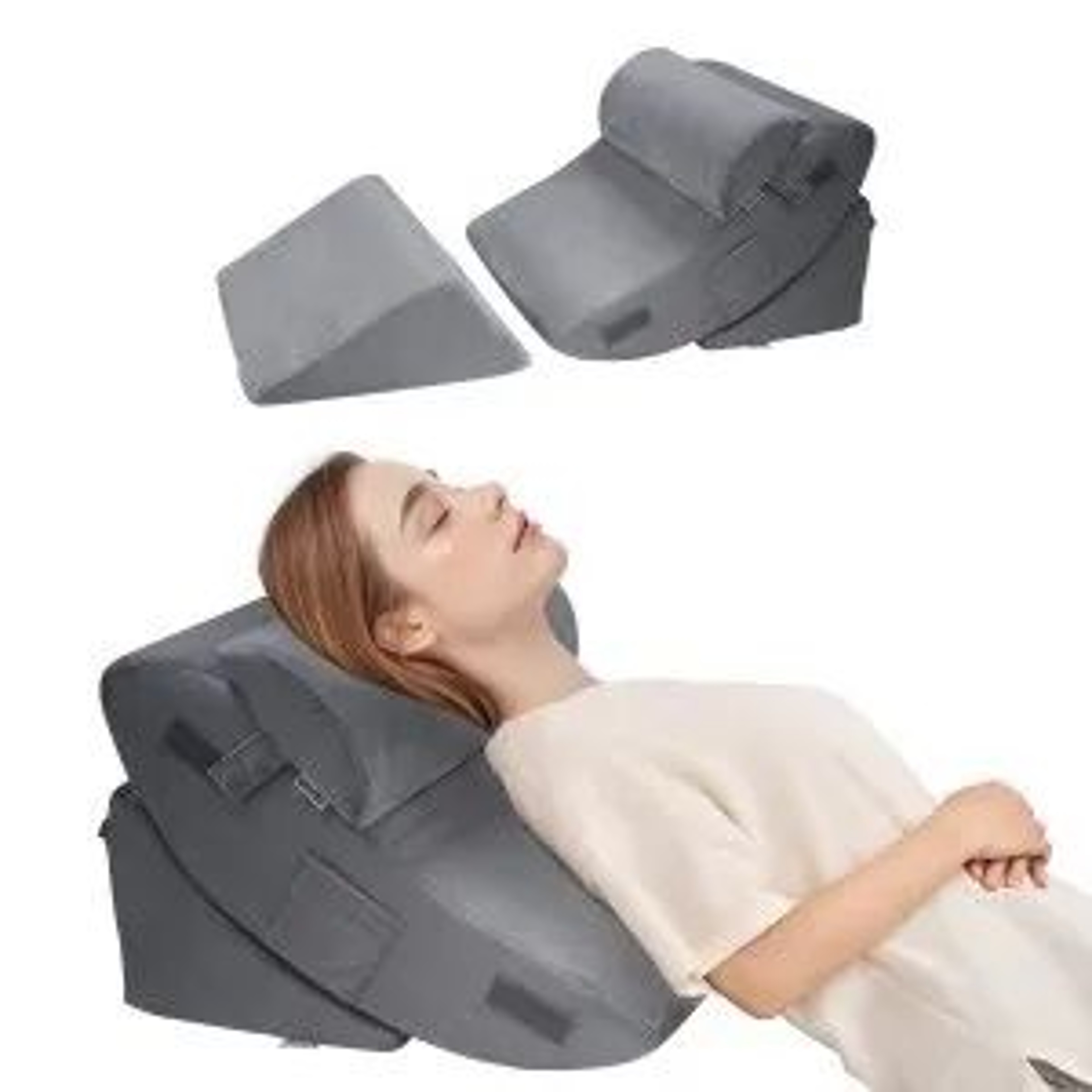 4Piece Adjustable Bed Wedge Pillow Set For Sleeping And Elevated Support 0