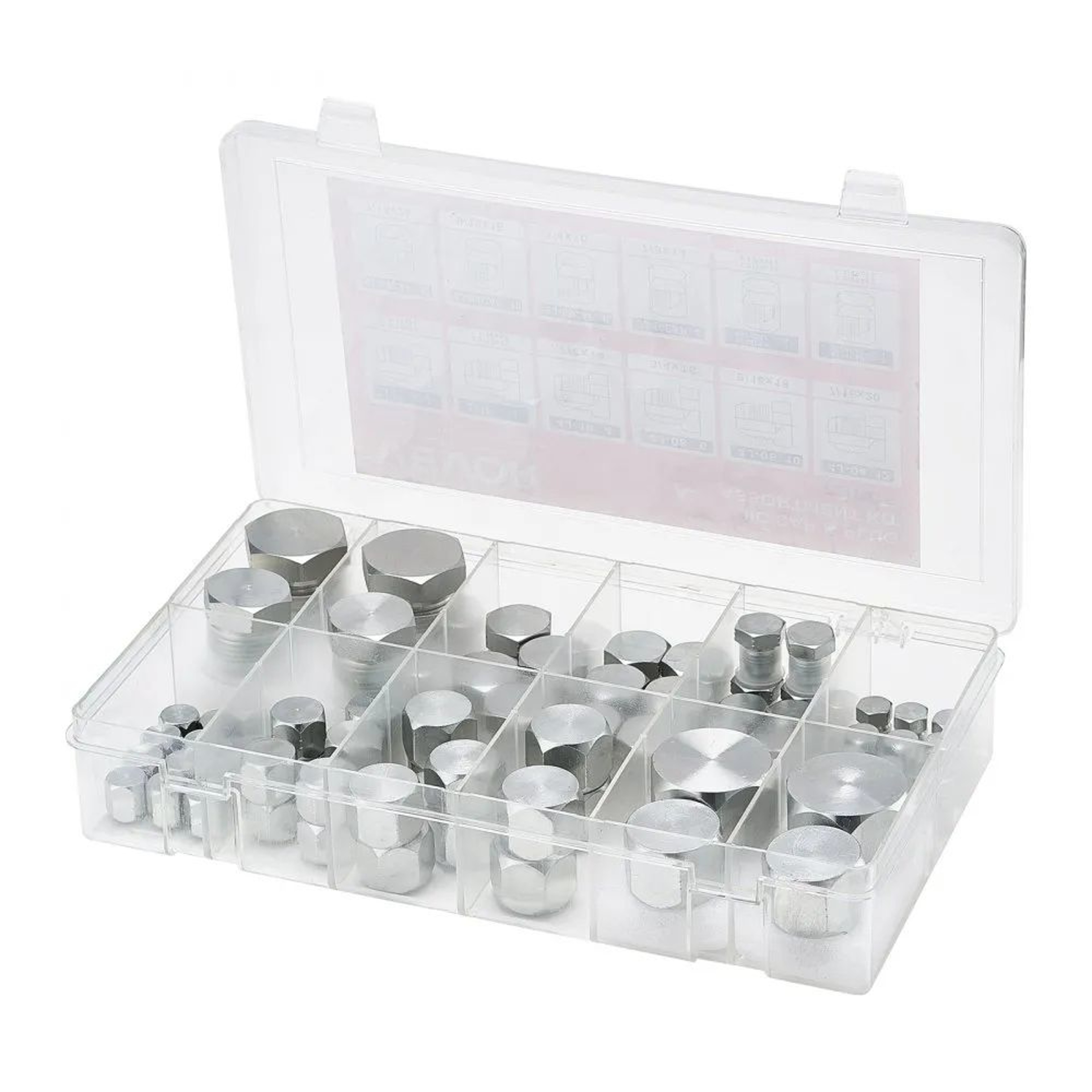 72Piece JIC Hydraulic Fittings Cap And Plug Kit With 37 Precision Threads 6