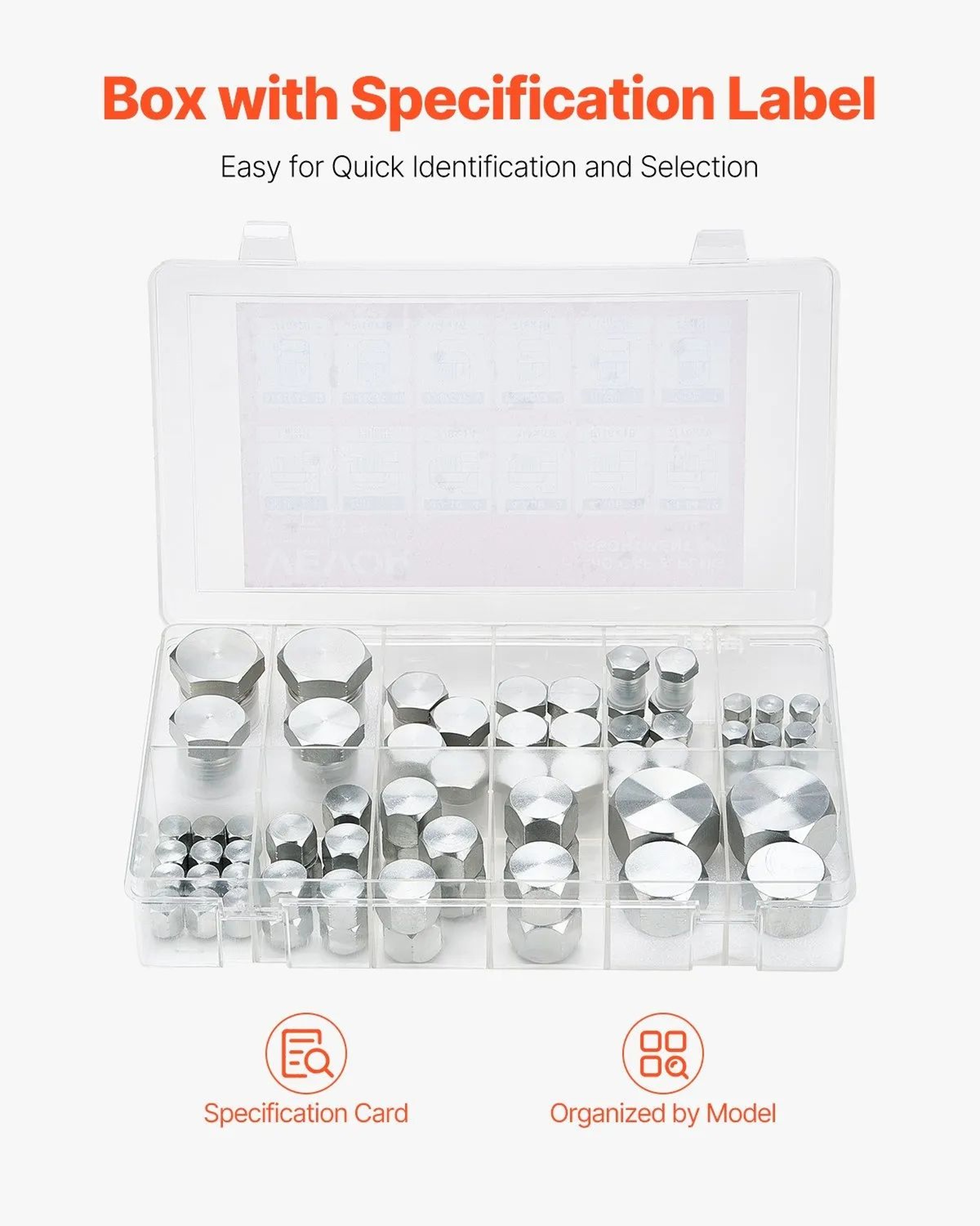 72Piece JIC Hydraulic Fittings Cap And Plug Kit With 37 Precision Threads 4