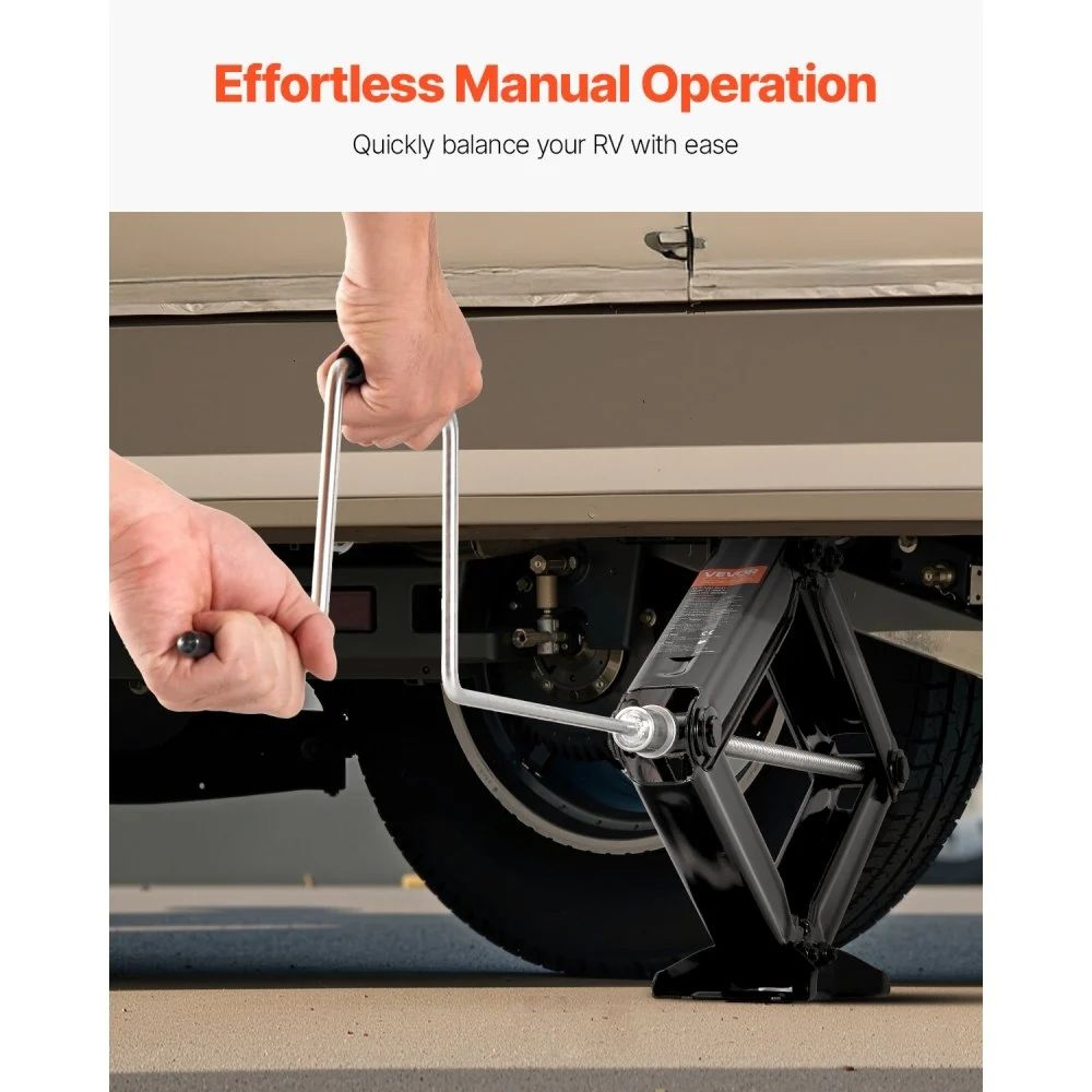 6500 Lb RV Scissor Stabilizer Jacks With Adjustable Height And Crank Handle Set Of 2 4