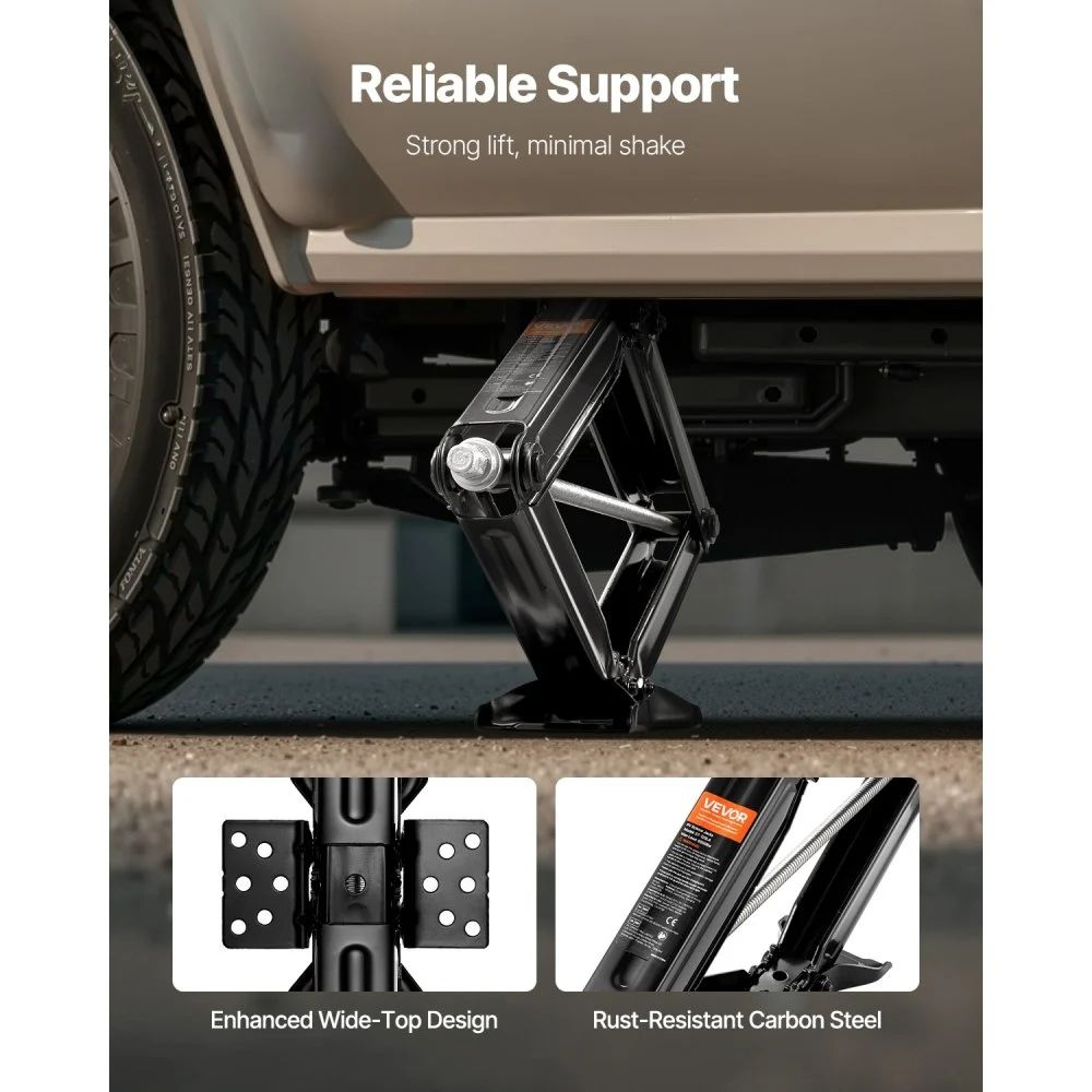 6500 Lb RV Scissor Stabilizer Jacks With Adjustable Height And Crank Handle Set Of 2 2