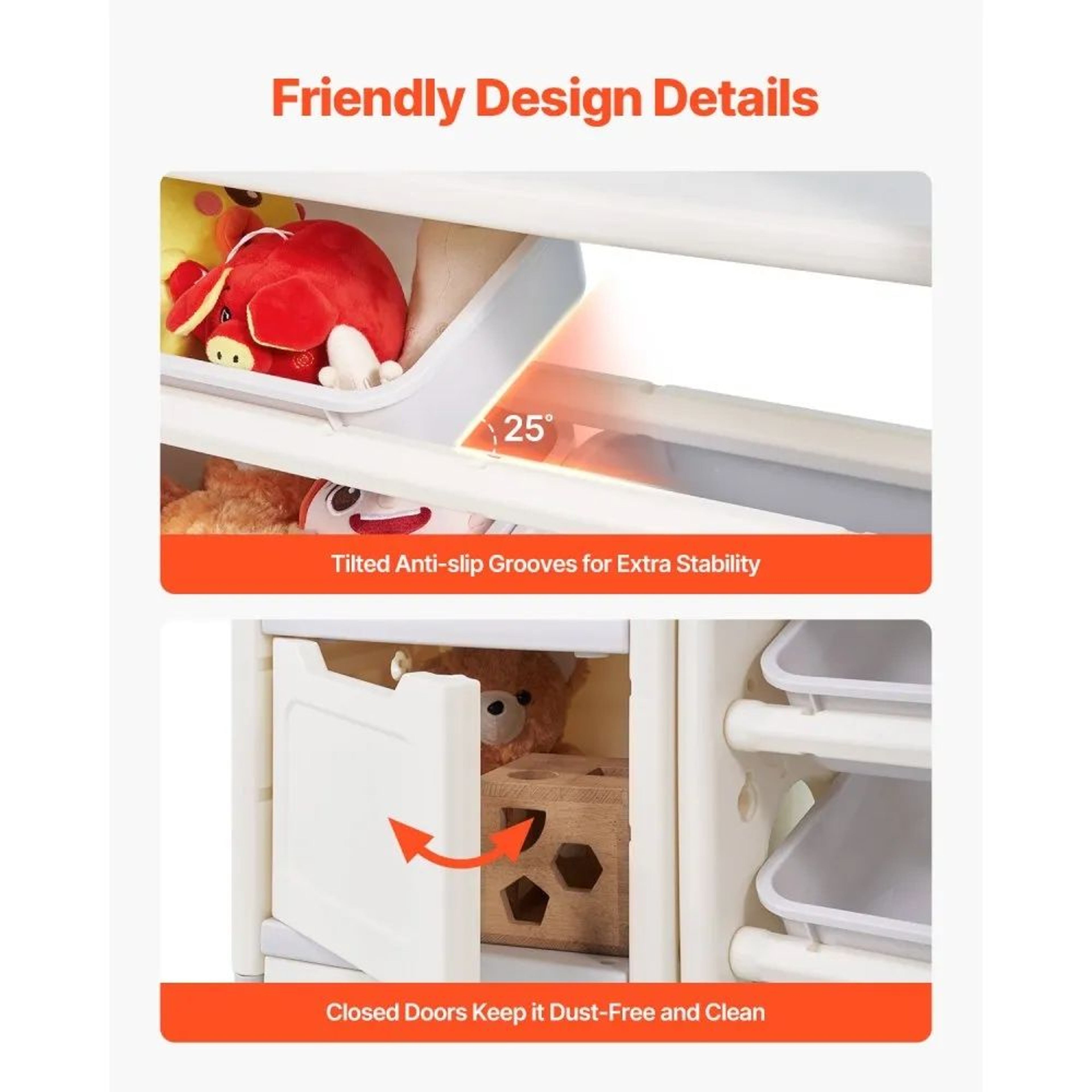 Kids Toy Storage Organizer With Bookshelf And 10 Removable Bins 4