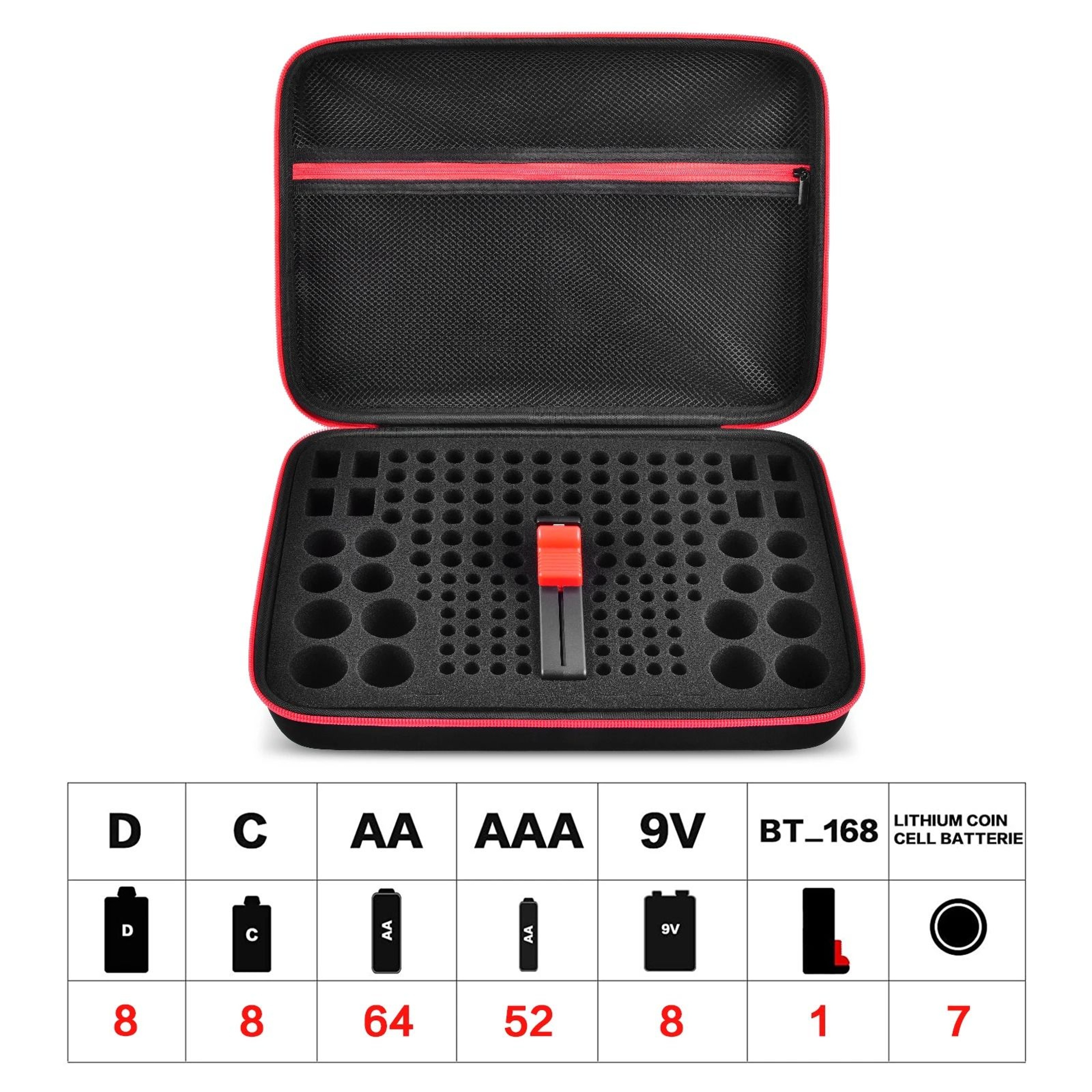 Battery Organizer Storage Case With Tester 1
