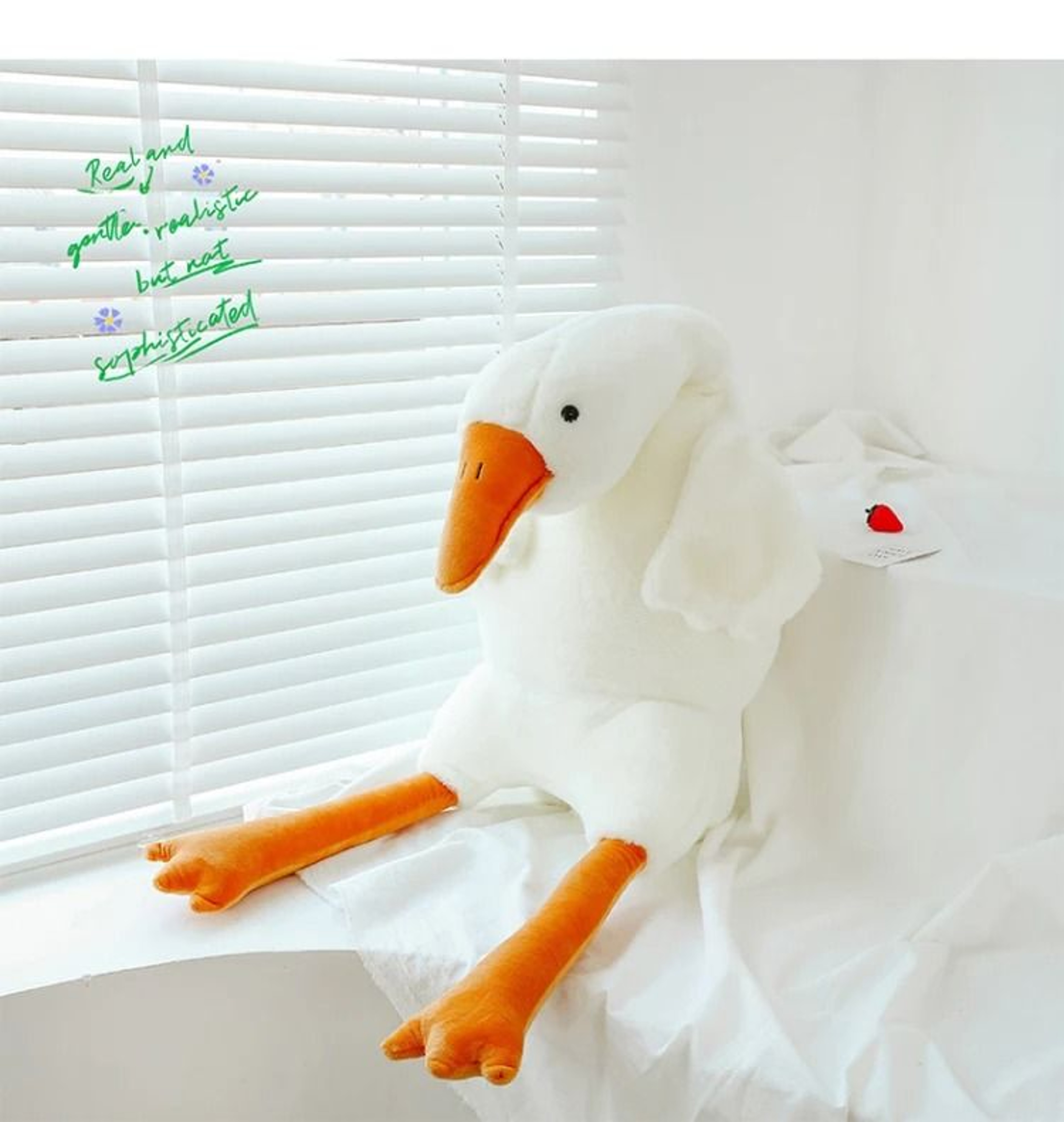 Big White Goose Plush Pillow Soft Toy For Bed Or Gift In Multiple Sizes 5