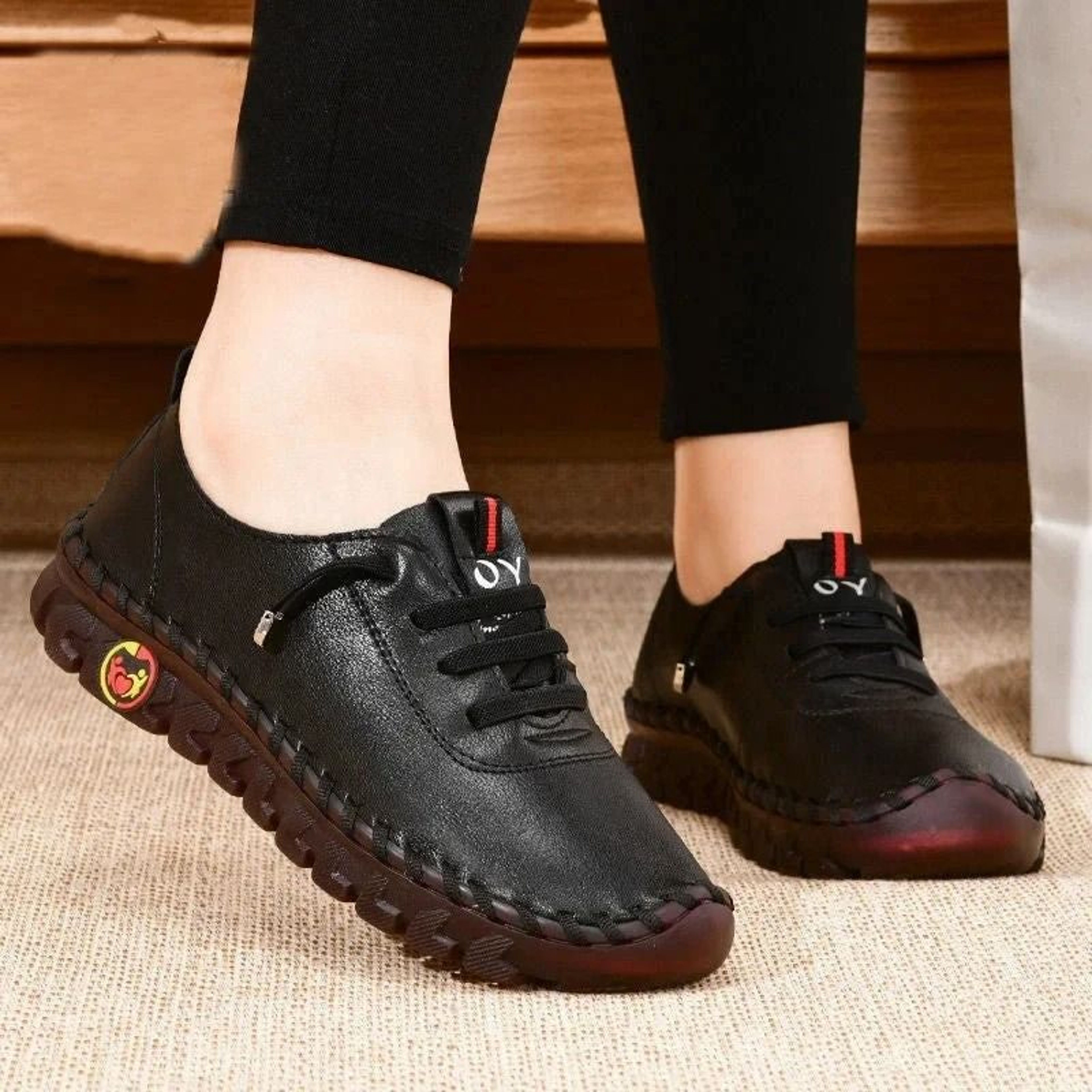 Womens Leather Casual Sneakers With Soft Sole And Slip On Fit For Everyday Comfort 3