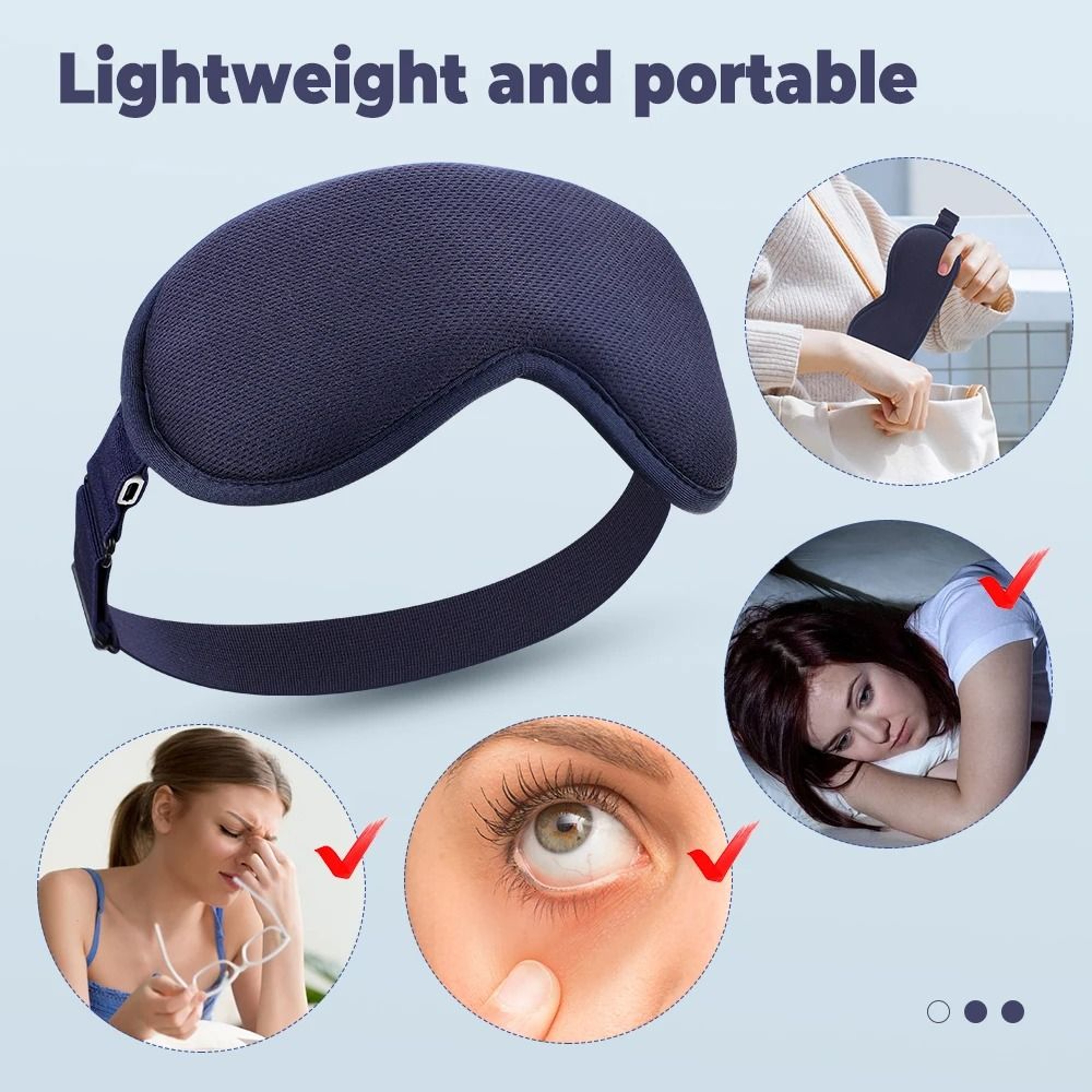 USB Heated Eye Mask With Vibration Massage And Steam Function 1