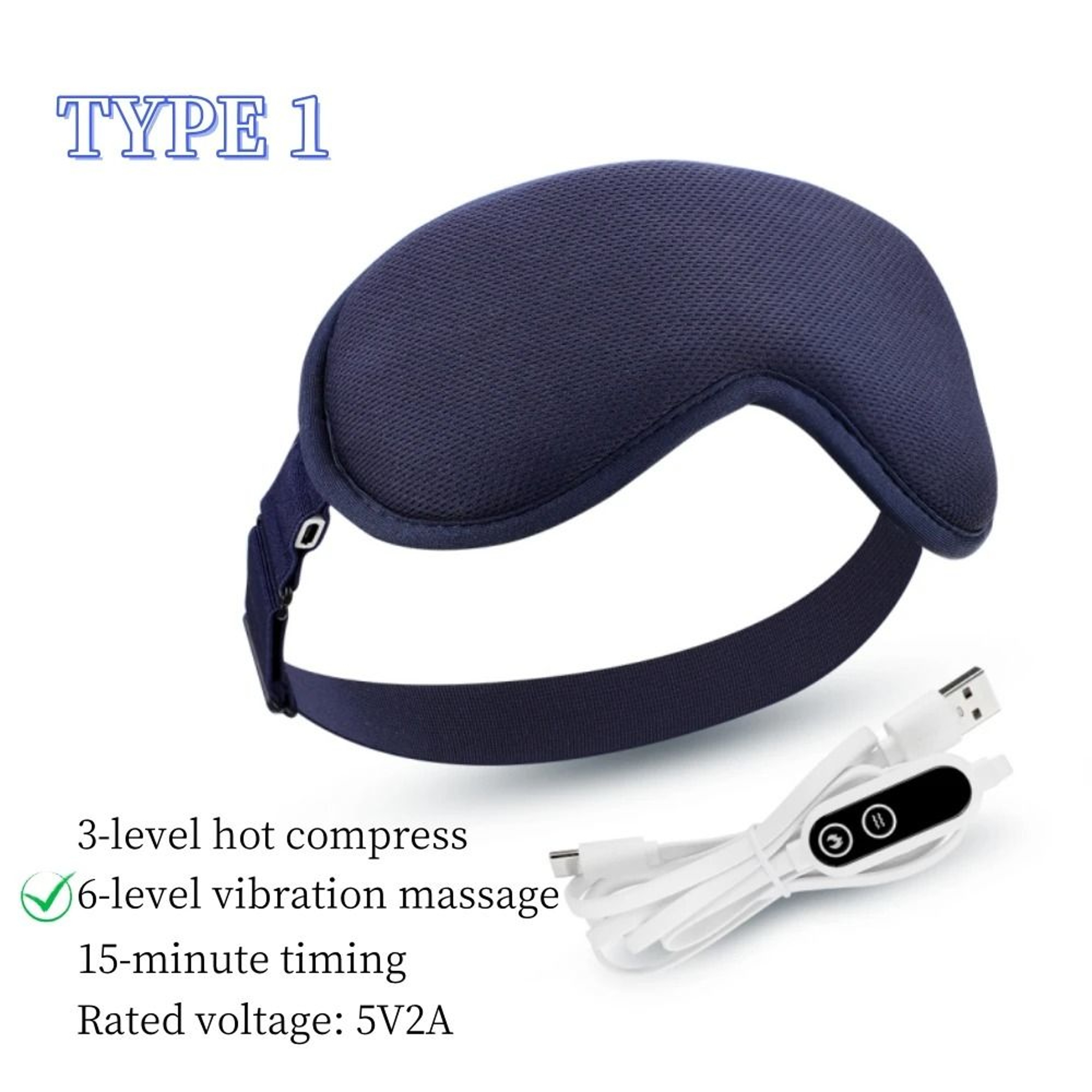 USB Heated Eye Mask With Vibration Massage And Steam Function 8