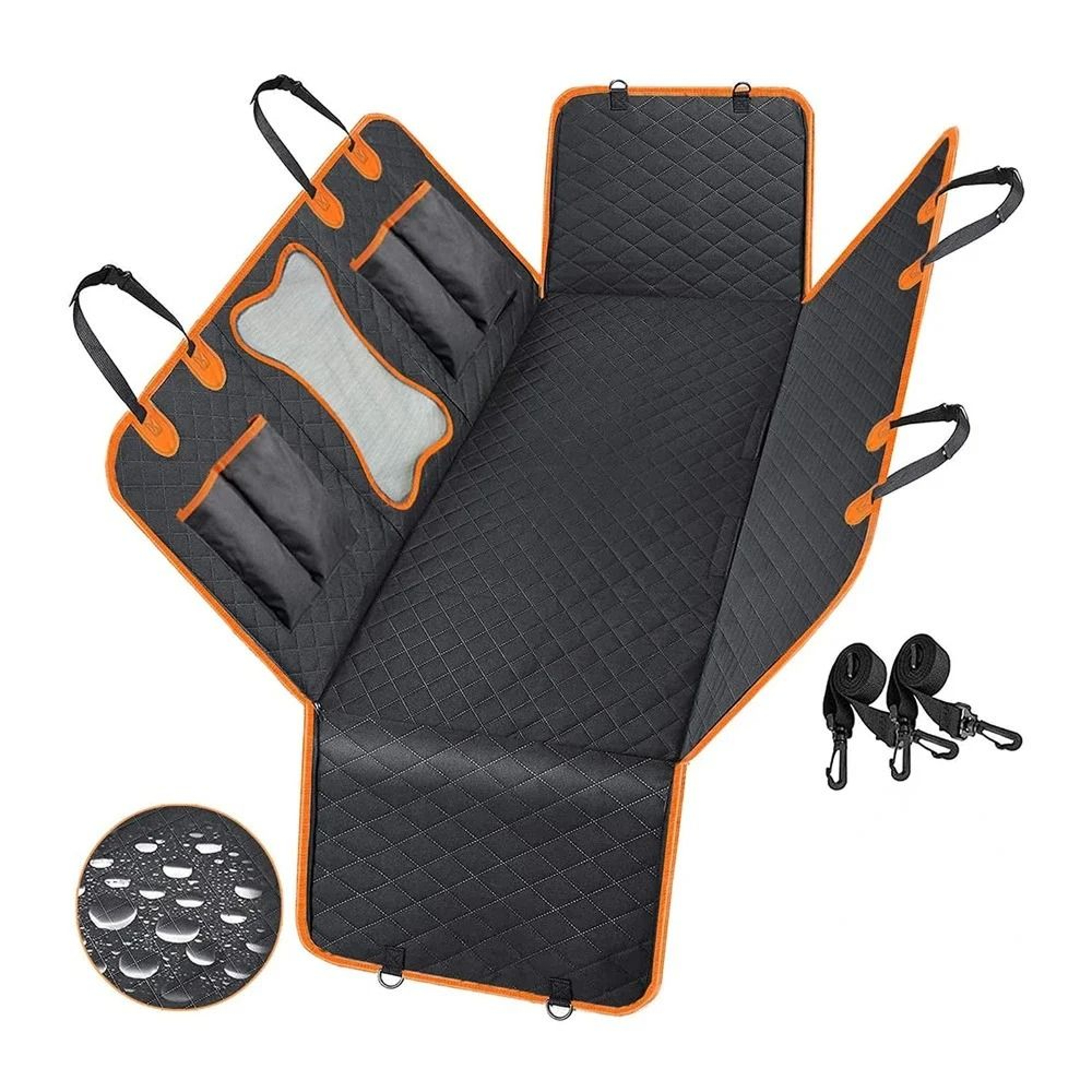 Waterproof Hammock Dog Car Seat Cover With Rear Protection 0
