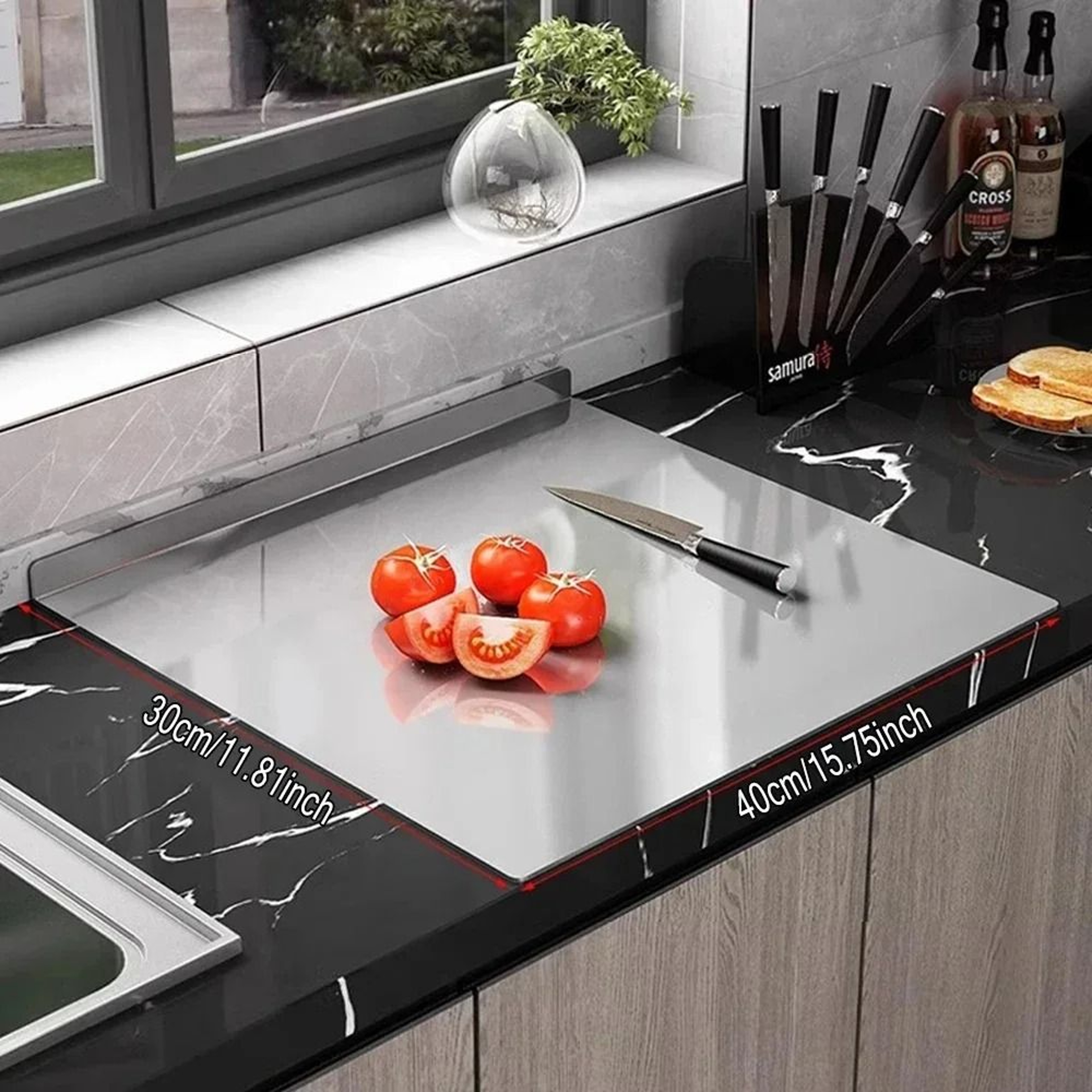 Stainless Steel Cutting Board Multi Purpose Kitchen Surface For Kneading And Chopping 7