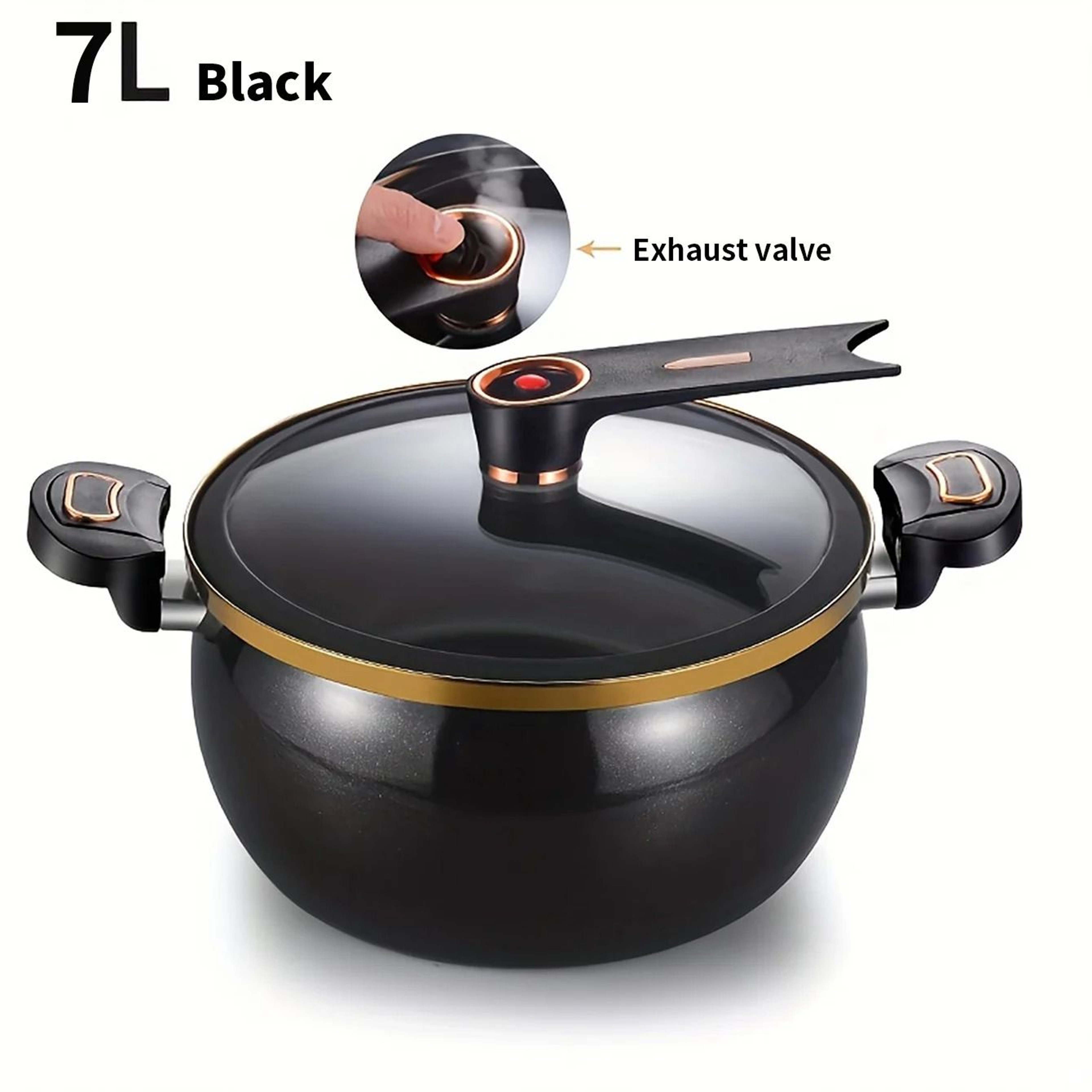 Large Capacity 7L Non Stick Micro Pressure Stew Pot 6