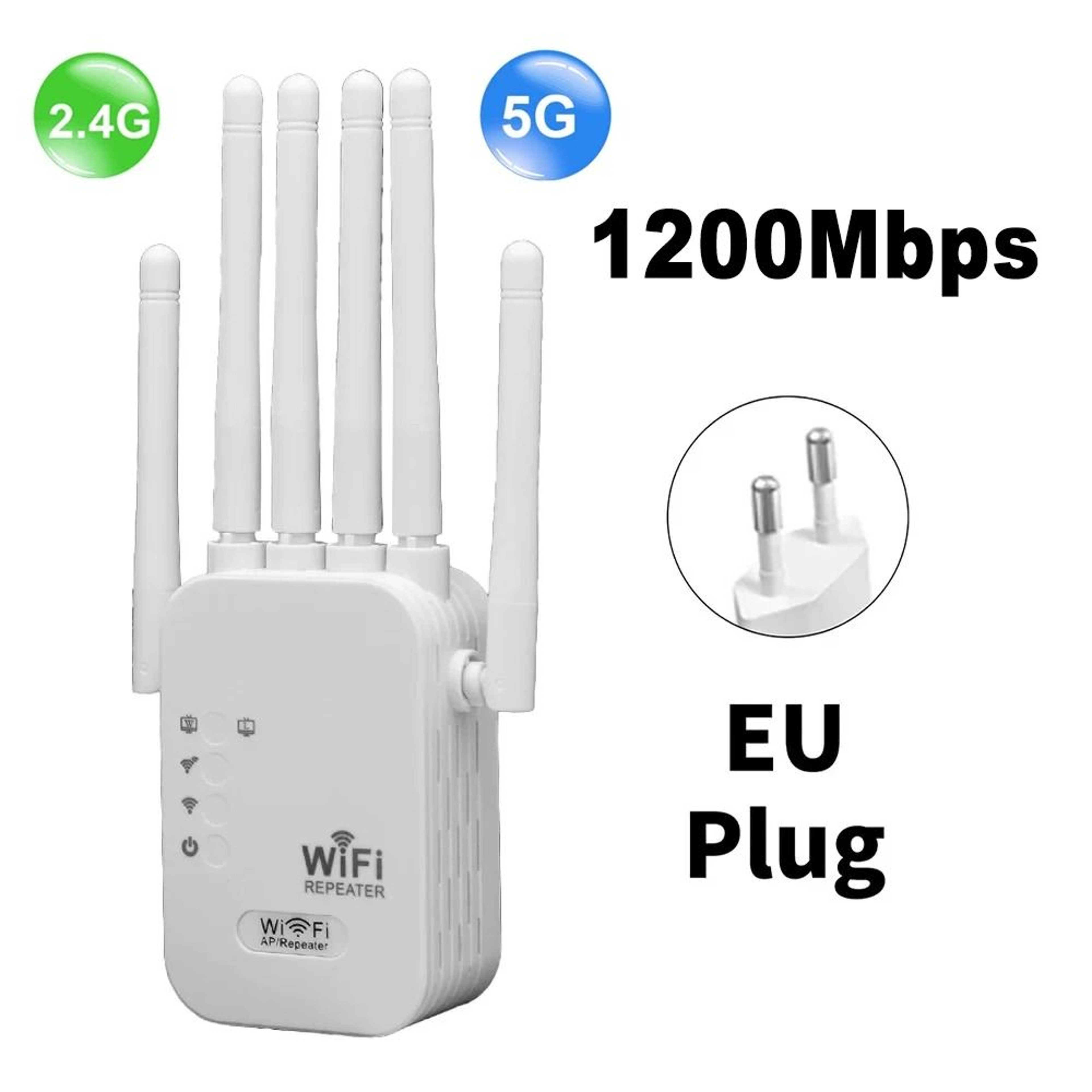 Dual Band Wireless WiFi Repeater And Signal Booster 24G And 5G 6