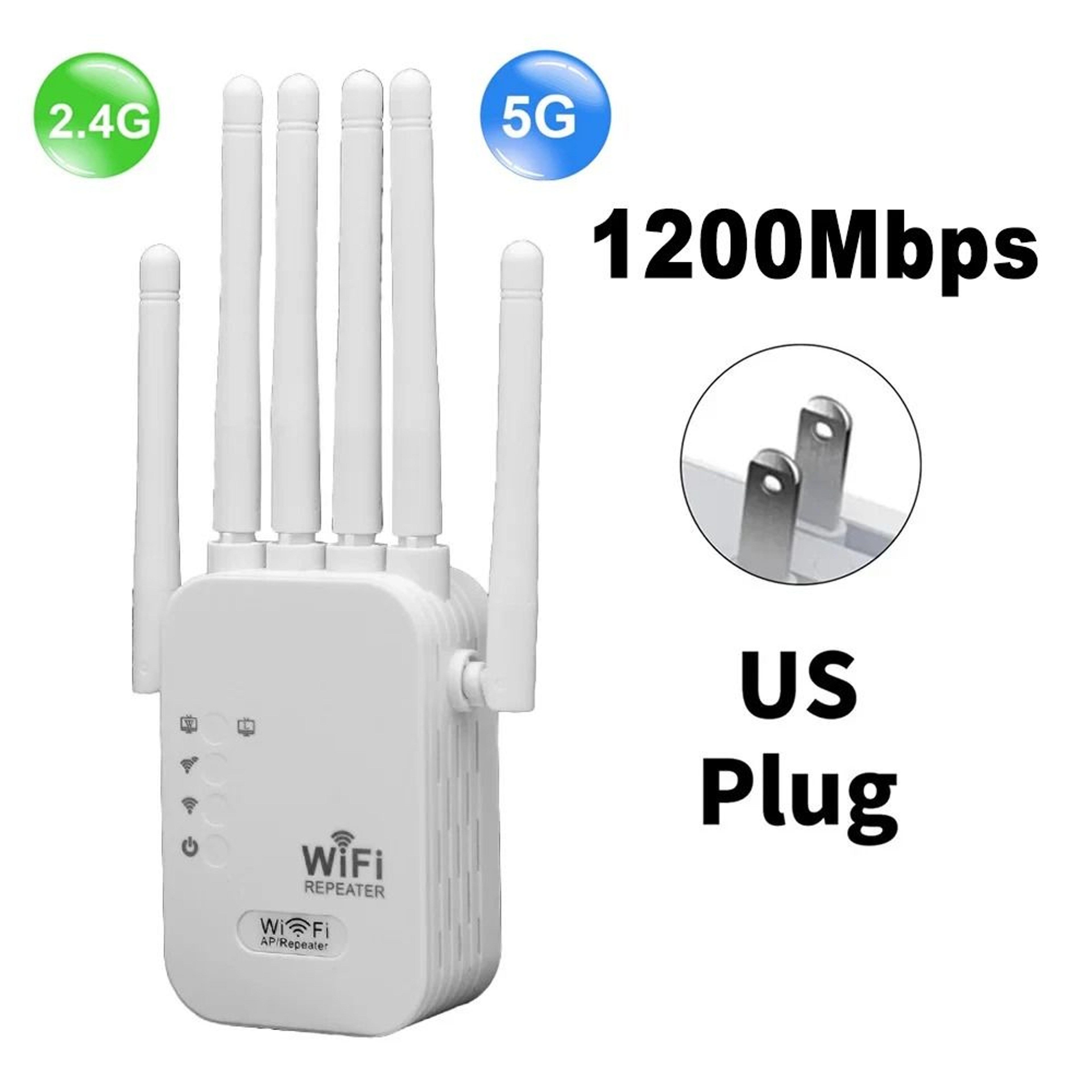 Dual Band Wireless WiFi Repeater And Signal Booster 24G And 5G 7