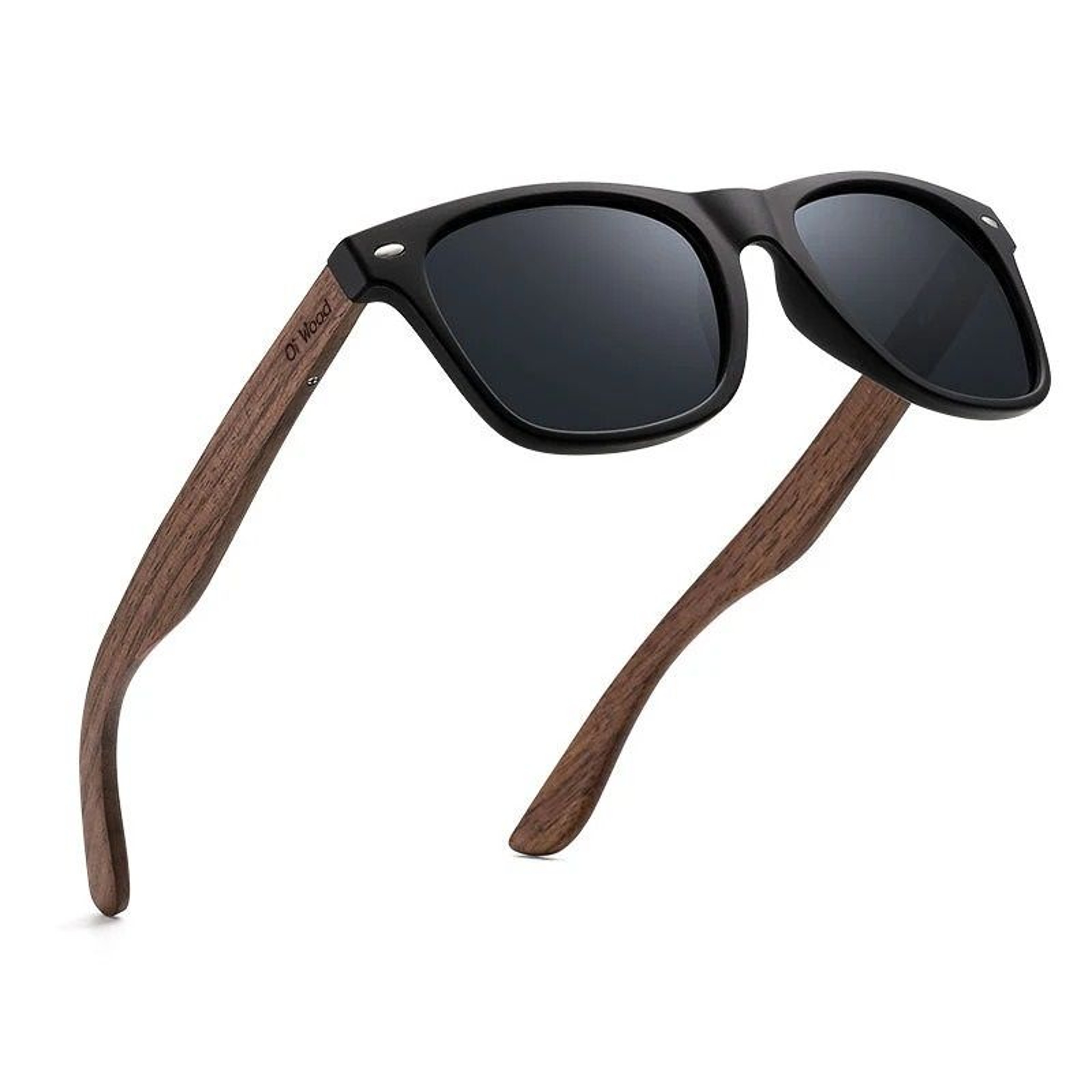 Polarized Wooden Sunglasses With UV Protection And Lightweight Frame 2