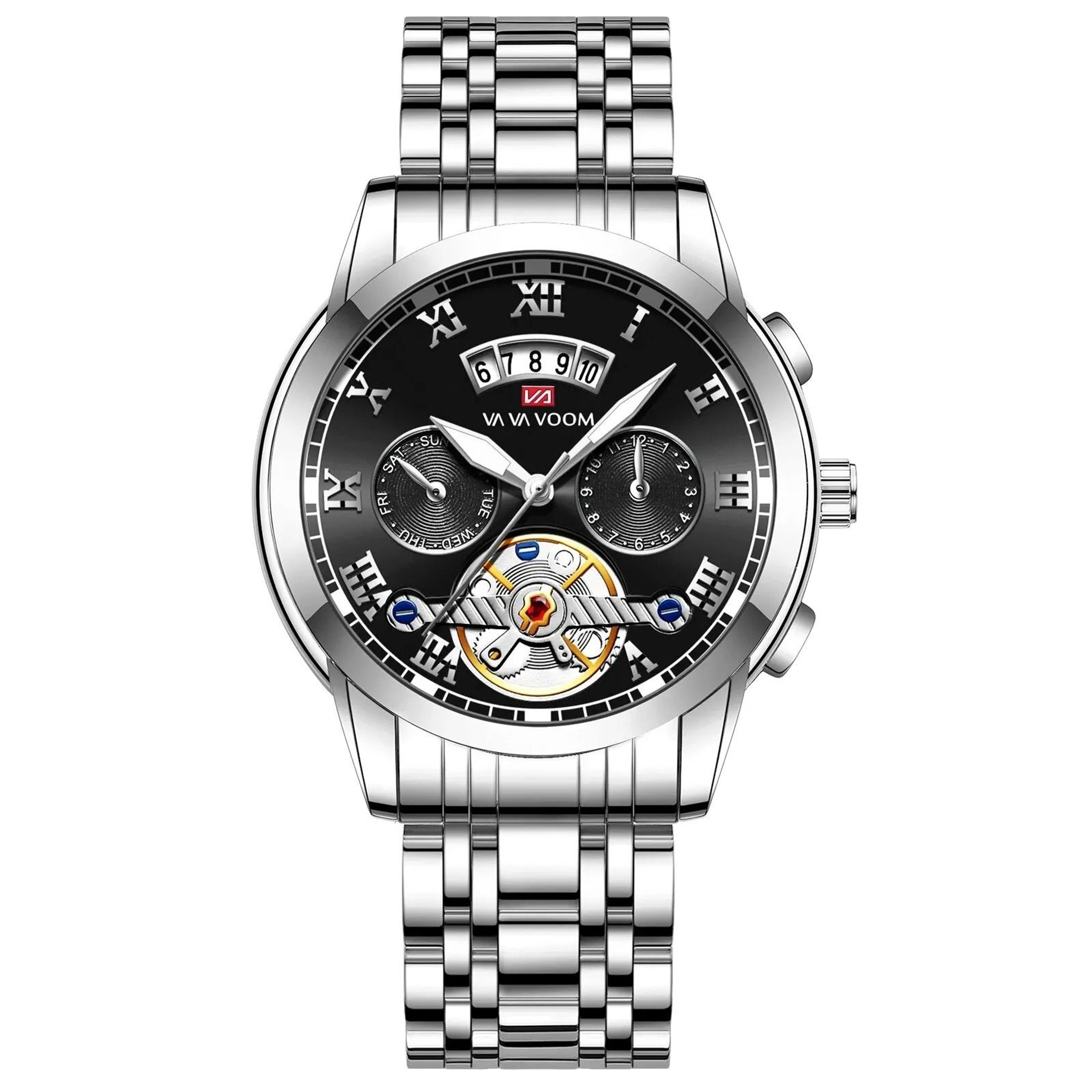 Luxury Stainless Steel Mens Watch With Luminescent Display 5