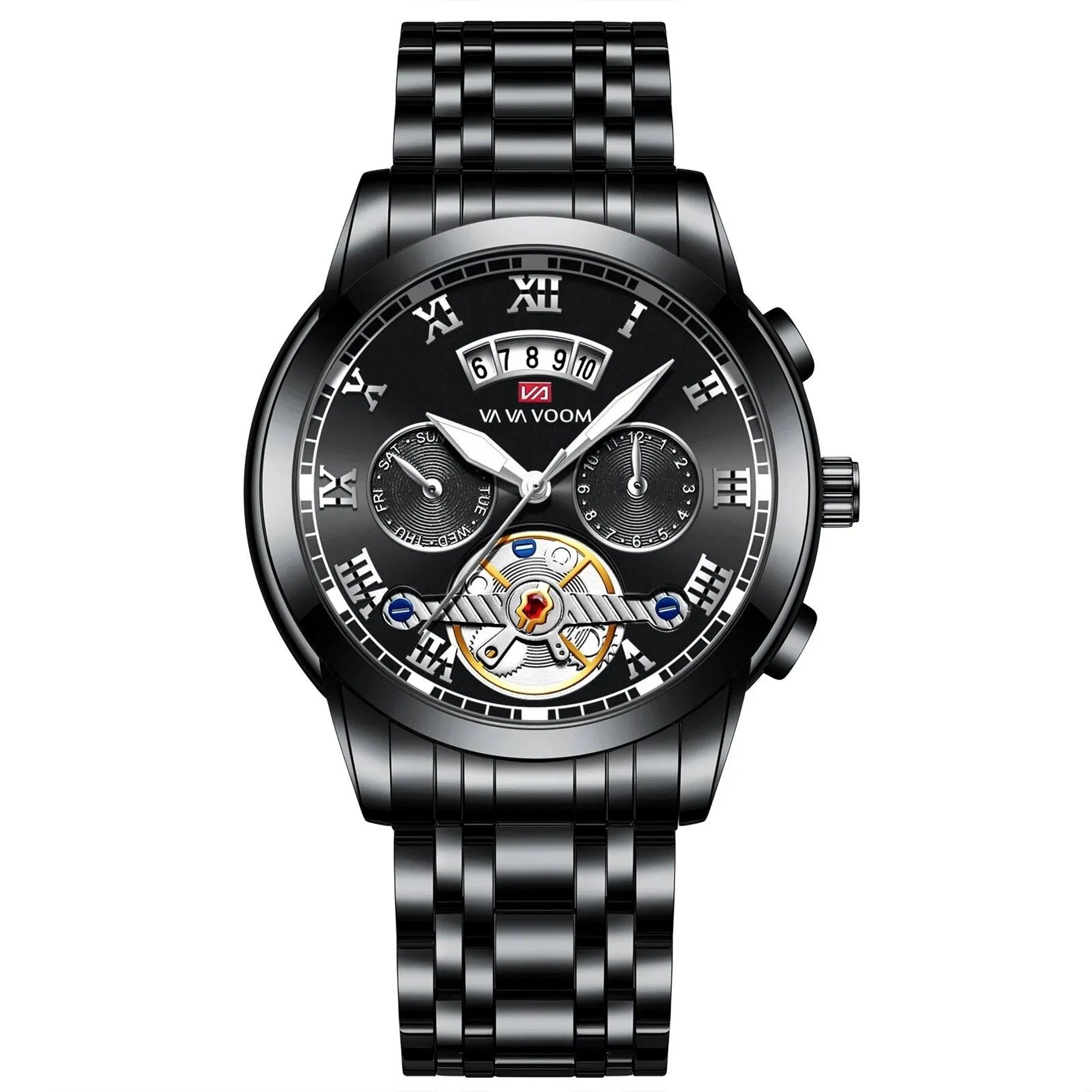 Luxury Stainless Steel Mens Watch With Luminescent Display 10