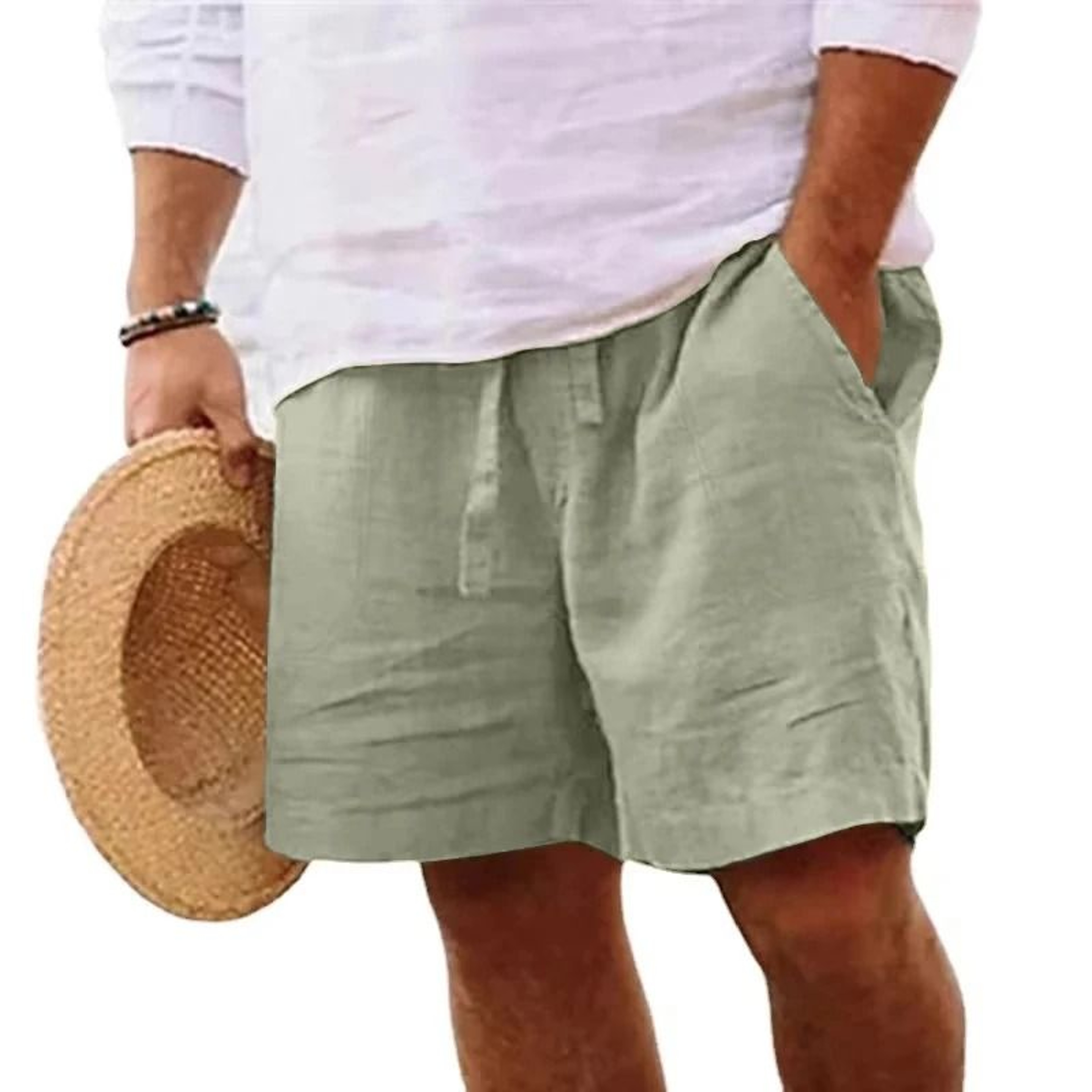 Mens Lightweight Cotton Shorts For Gym And Beach 0