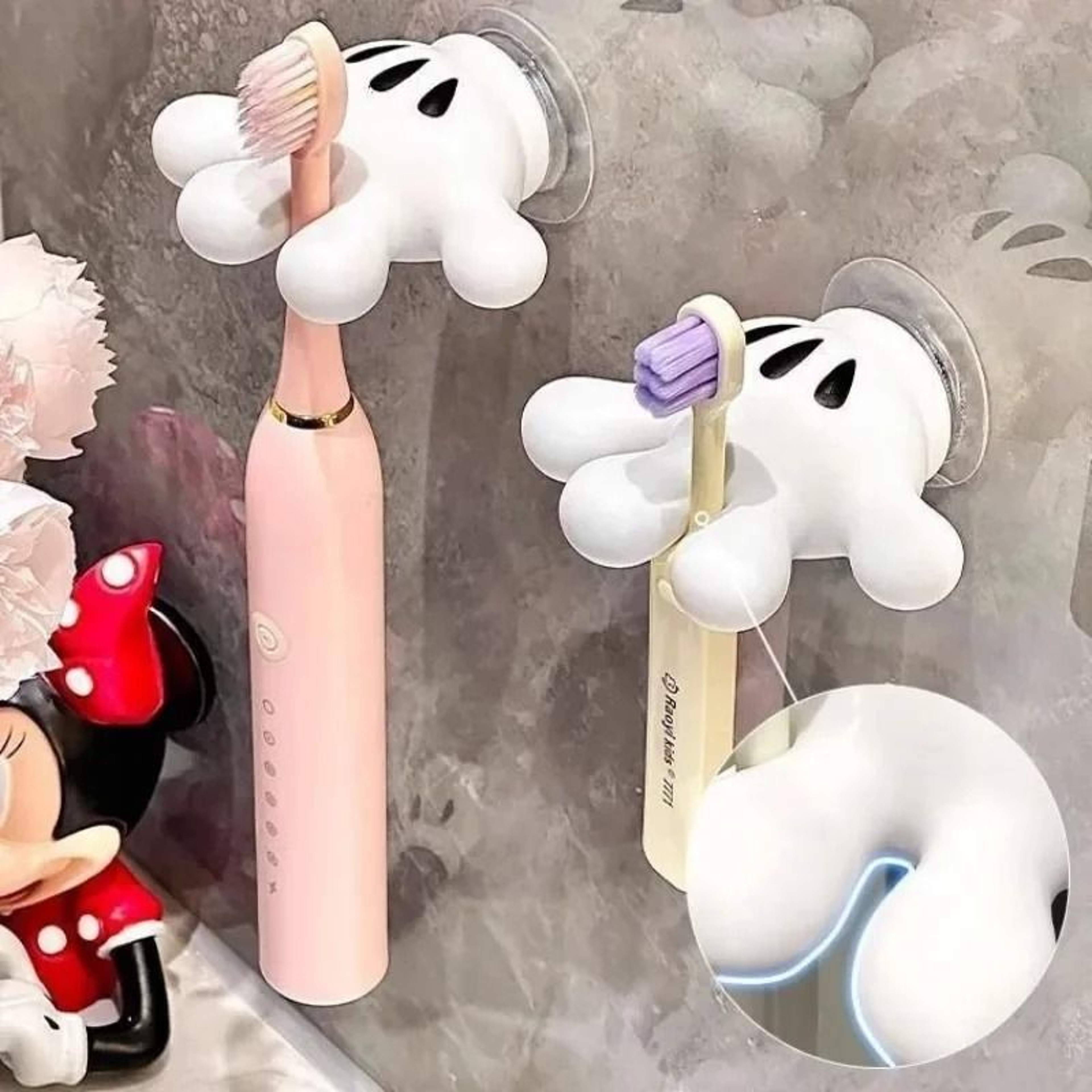 Cute Suction Toothbrush Holder With Multipurpose Hook 4