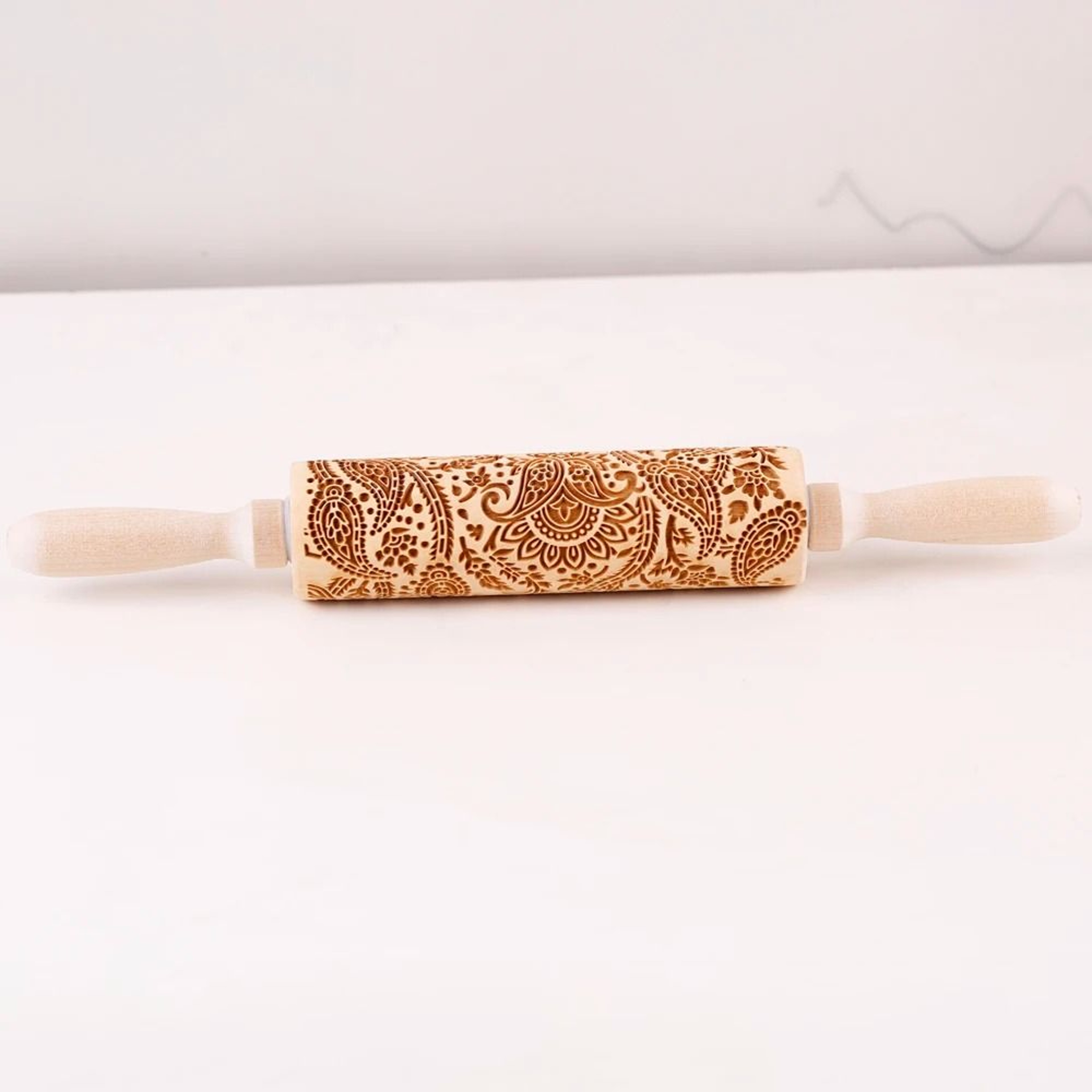 Engraved Wooden Rolling Pin For Decorative Baking 4