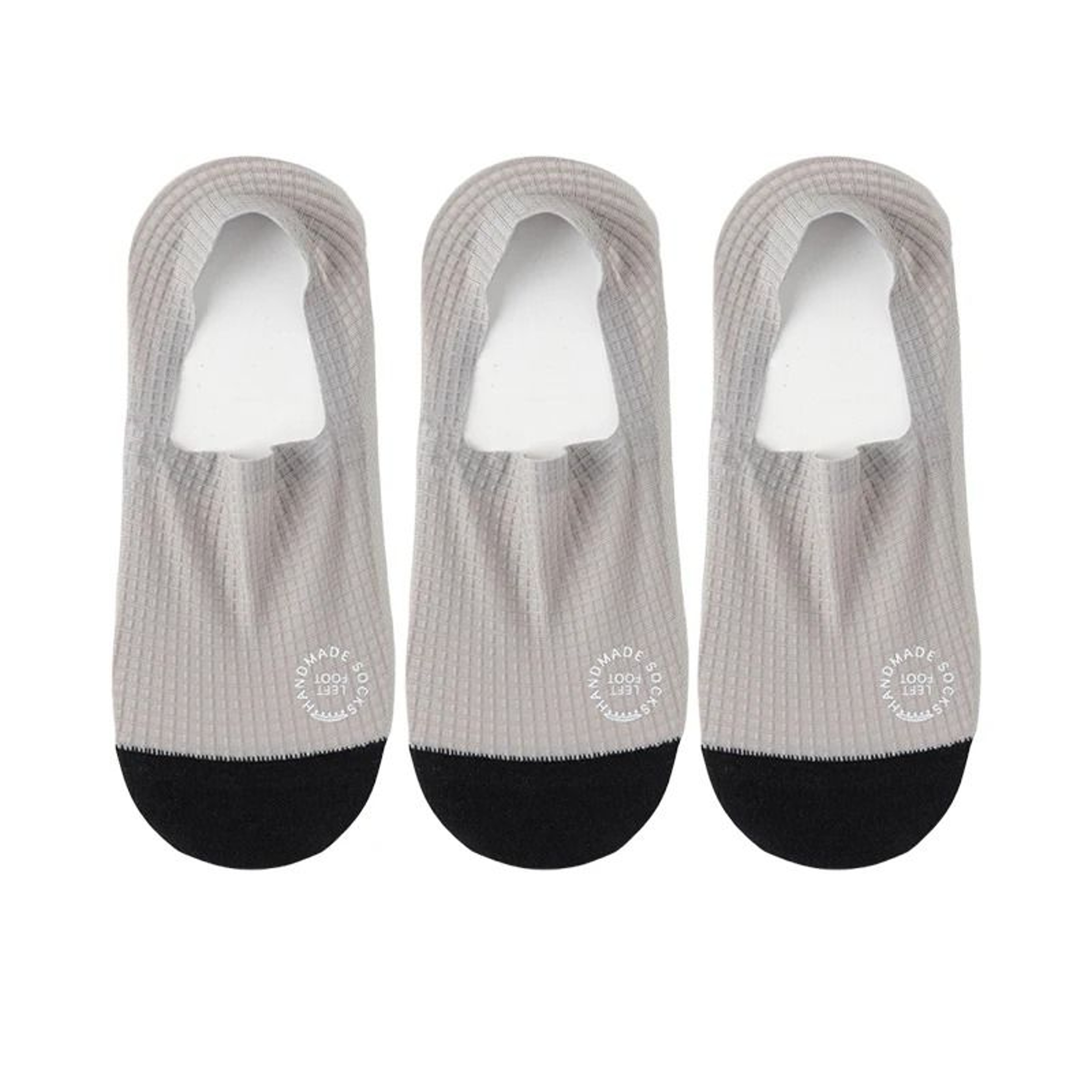 Mens Invisible Breathable Waffle Pattern Boat Socks 3Pack 13