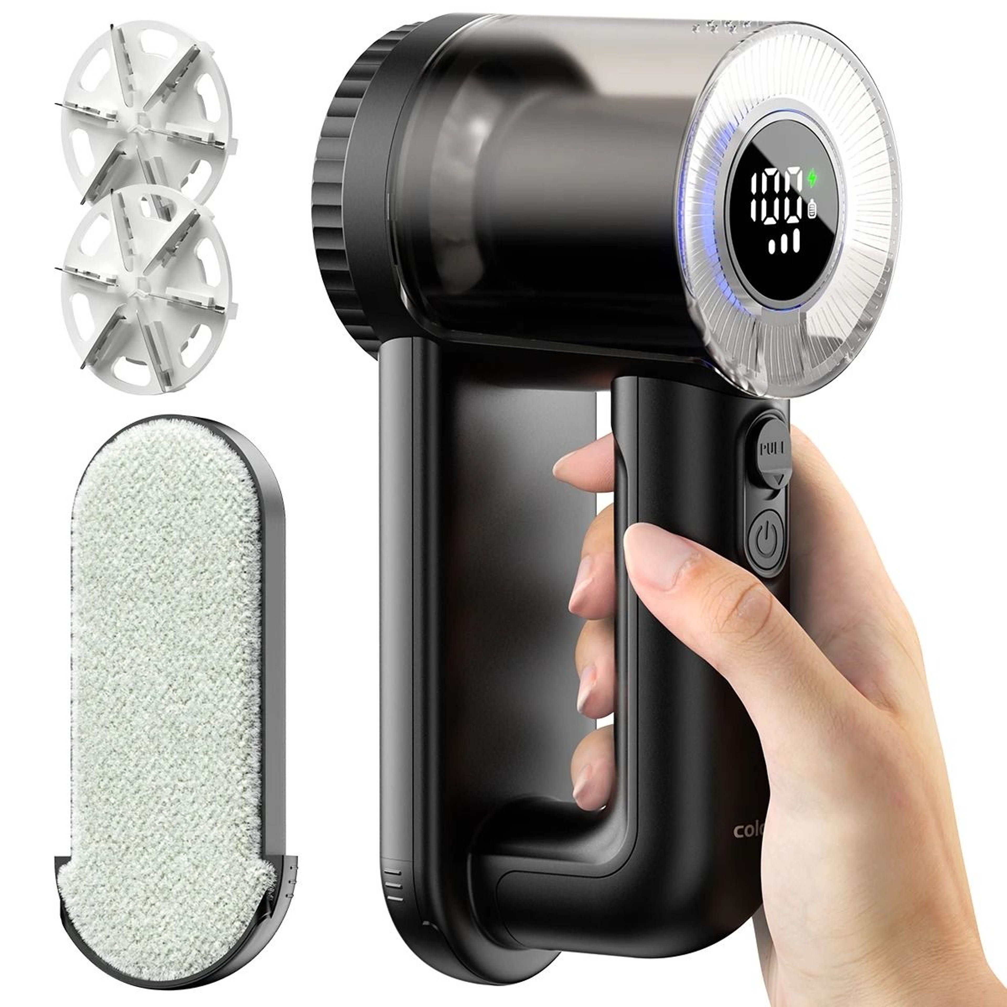 Rechargeable Fabric Shaver With LED Display And Three Speed Settings 7