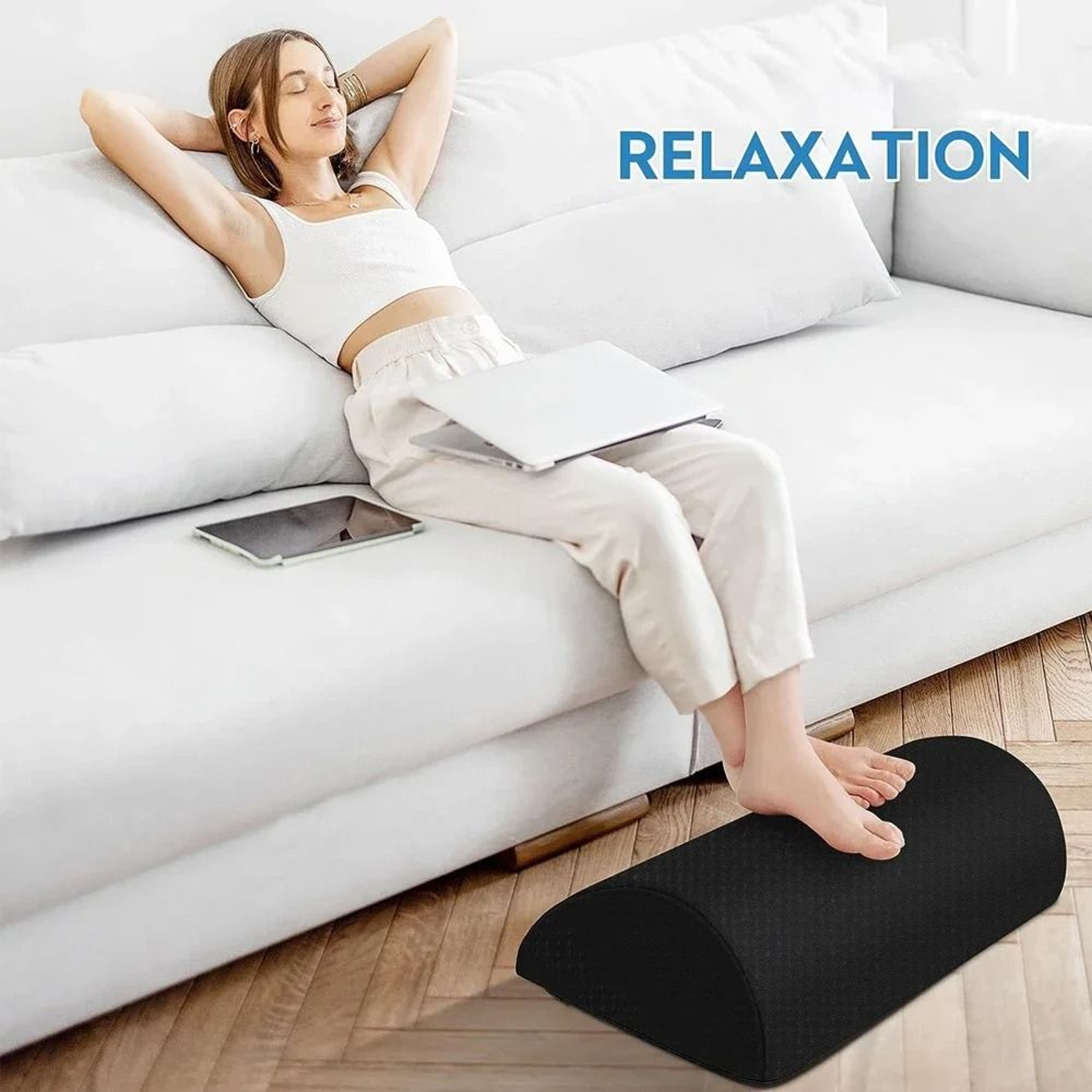 Ergonomic Memory Foam Foot Rest For Under Desk Comfort 4