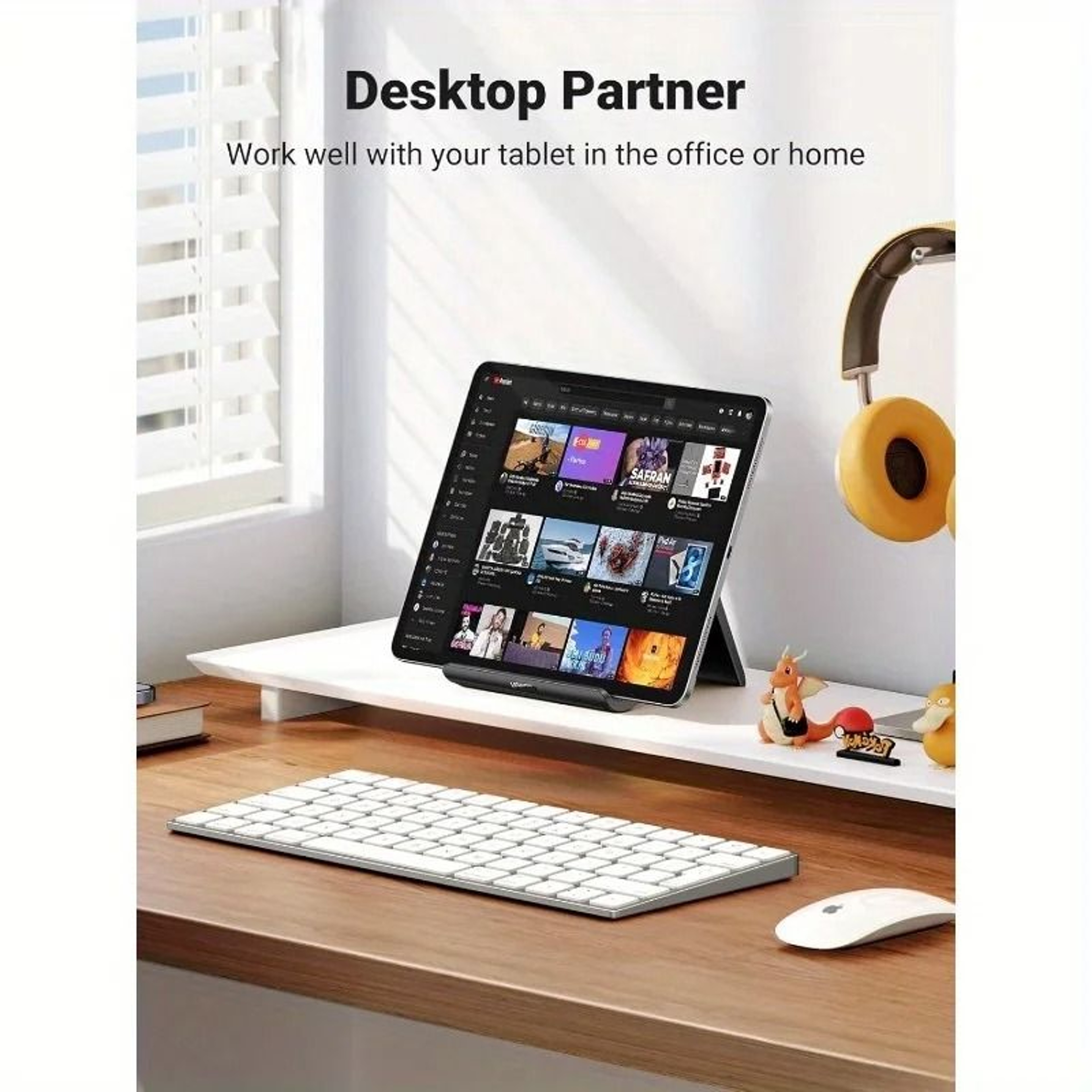 Adjustable Portable Tablet Phone Holder Foldable Desktop Base Strong Device Stability 2