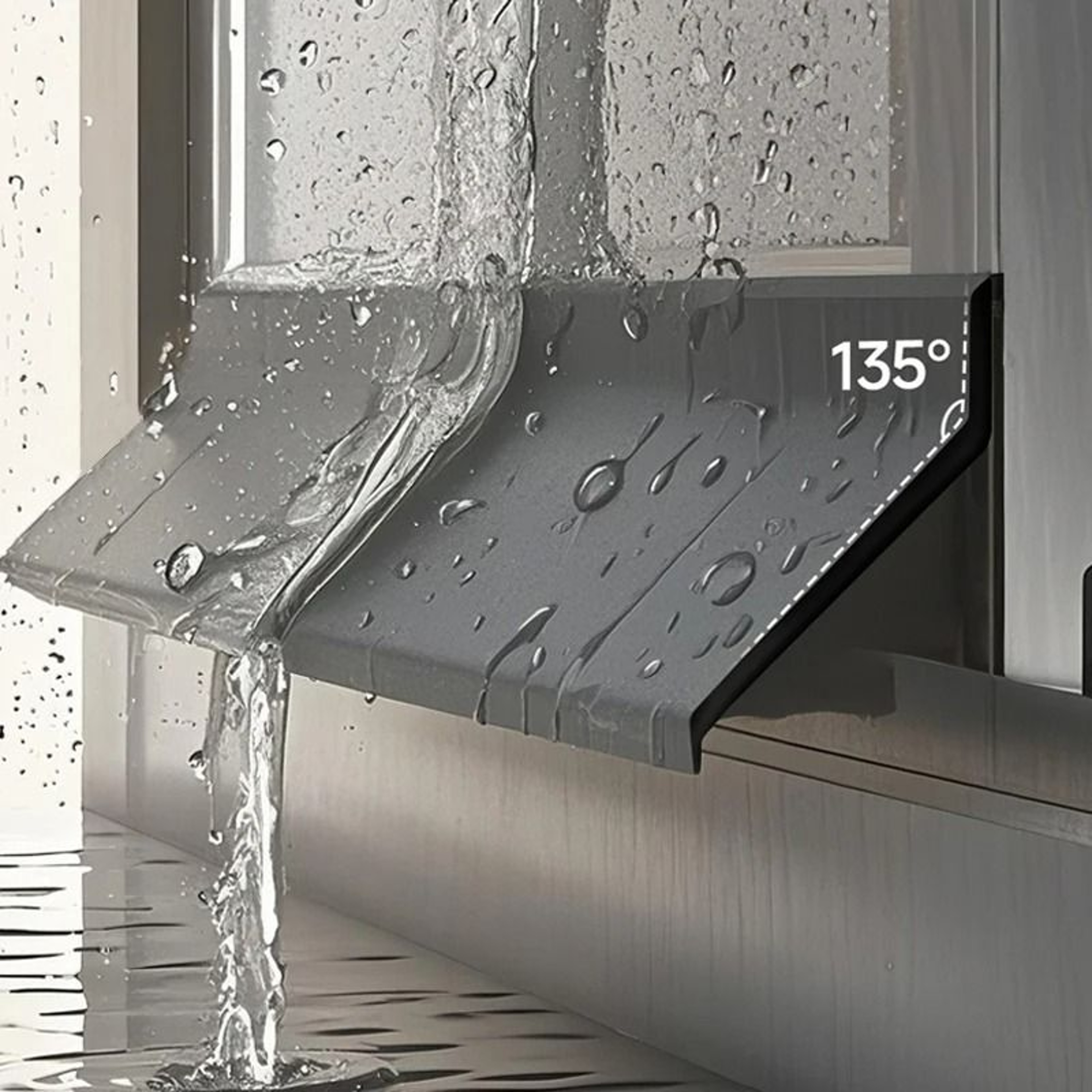 Home Window Water Blocking Bar Sliding Window Rain Weatherstrip Balcony Insulation Windproof Sealin 0