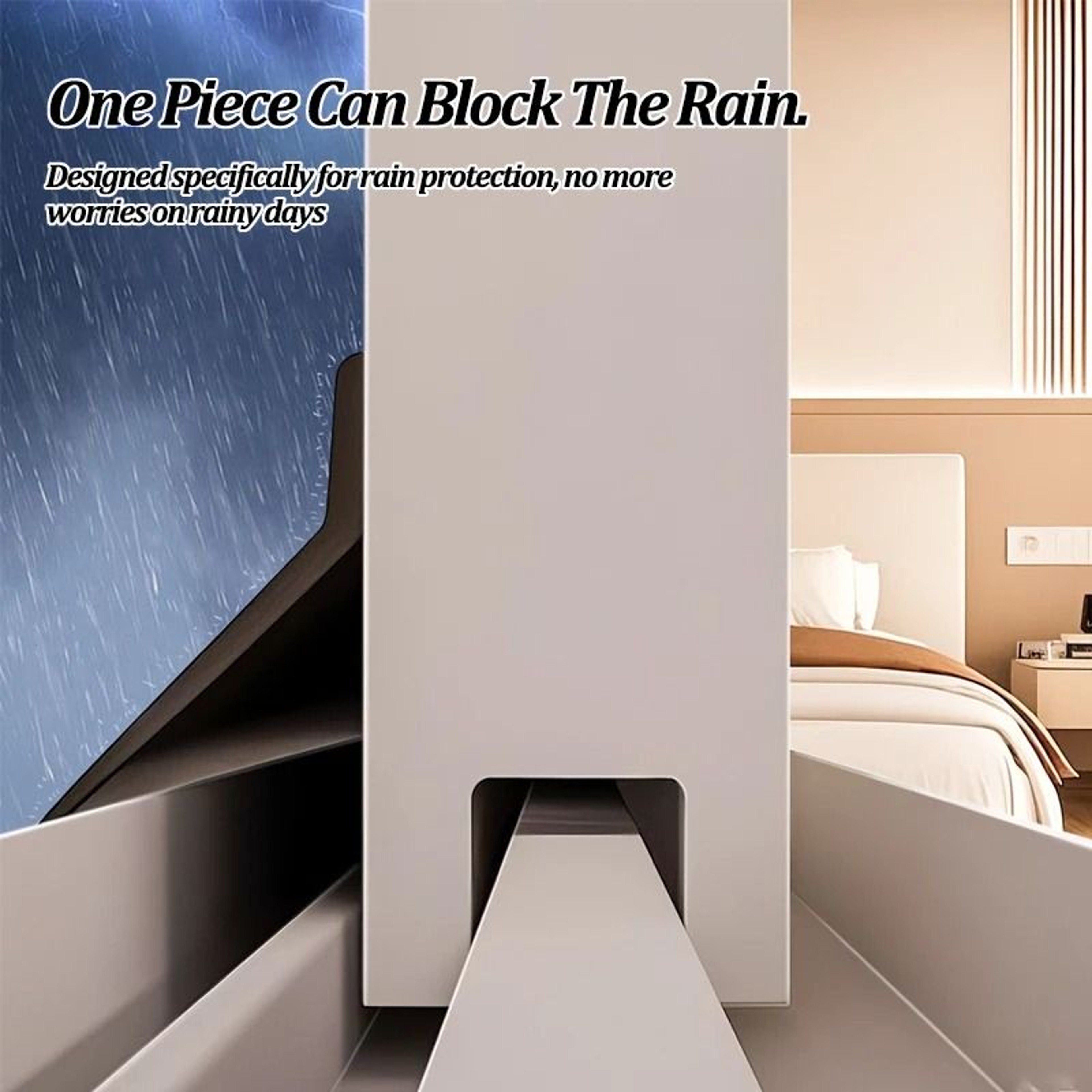 Home Window Water Blocking Bar Sliding Window Rain Weatherstrip Balcony Insulation Windproof Sealin 4