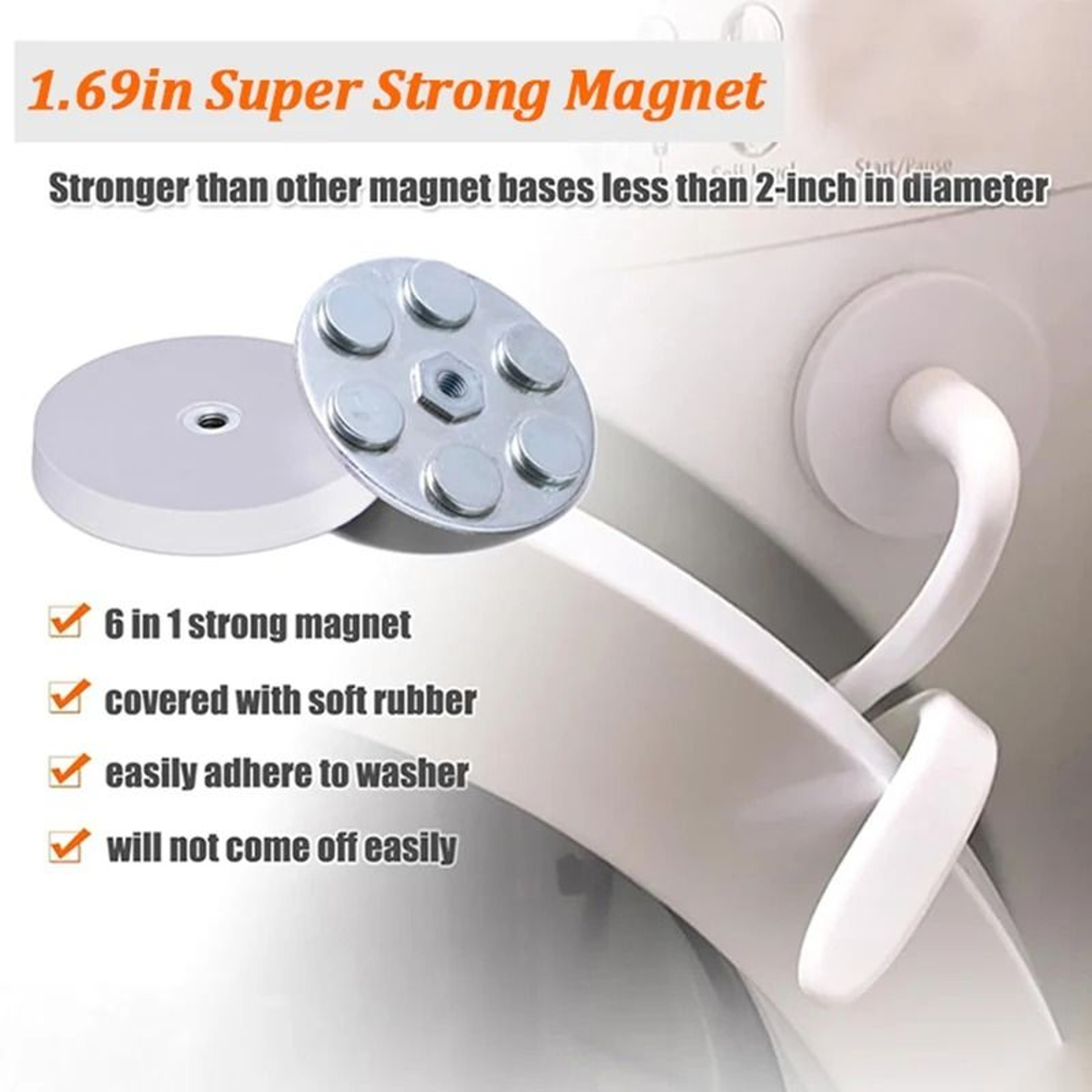 Silicone Washer Door Prop Magnetic Washing Machine Door Holder Keep Washer Door Open 3