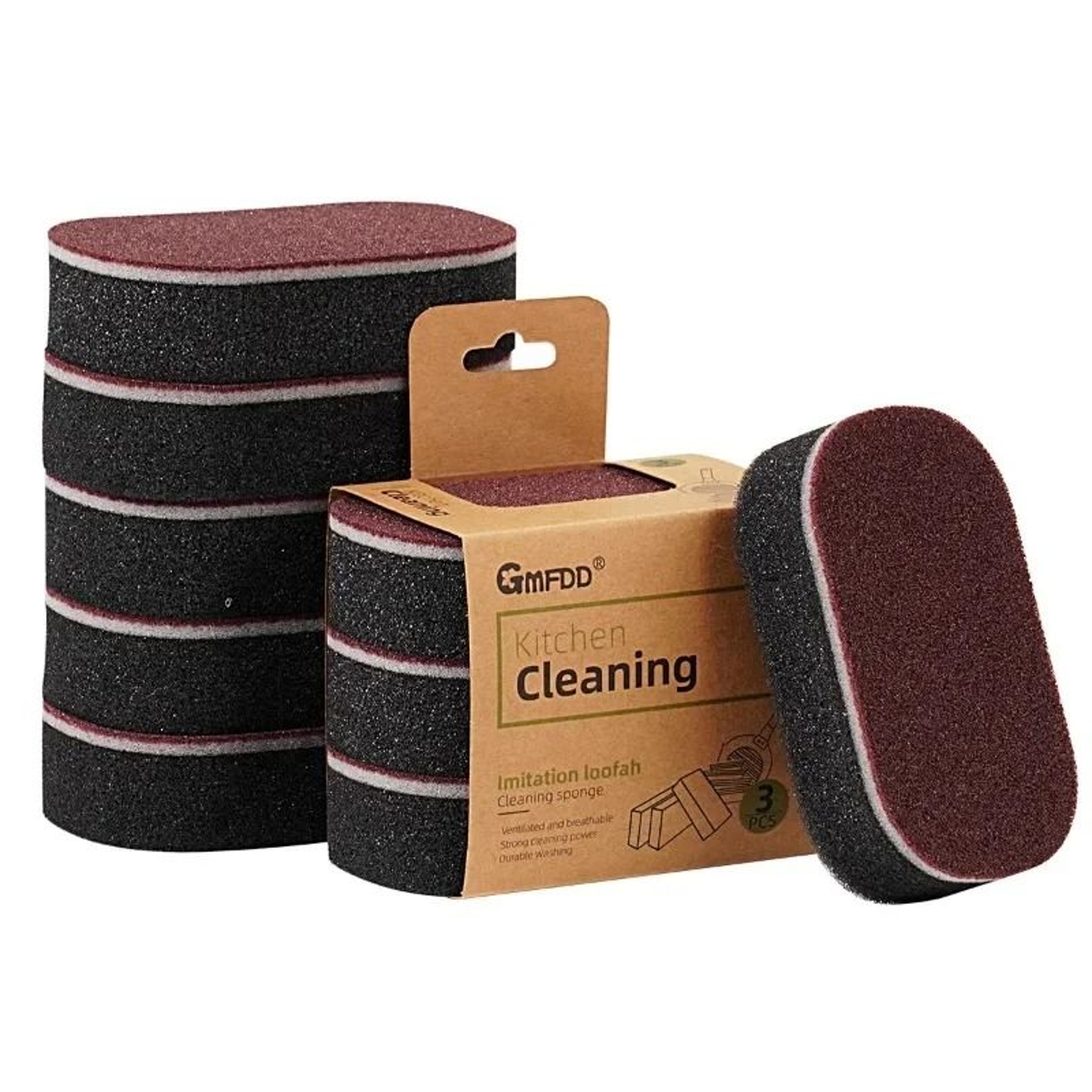 Double Sided Magic Sponge Thick Cleaning Brush For Kitchen And Cookware 5
