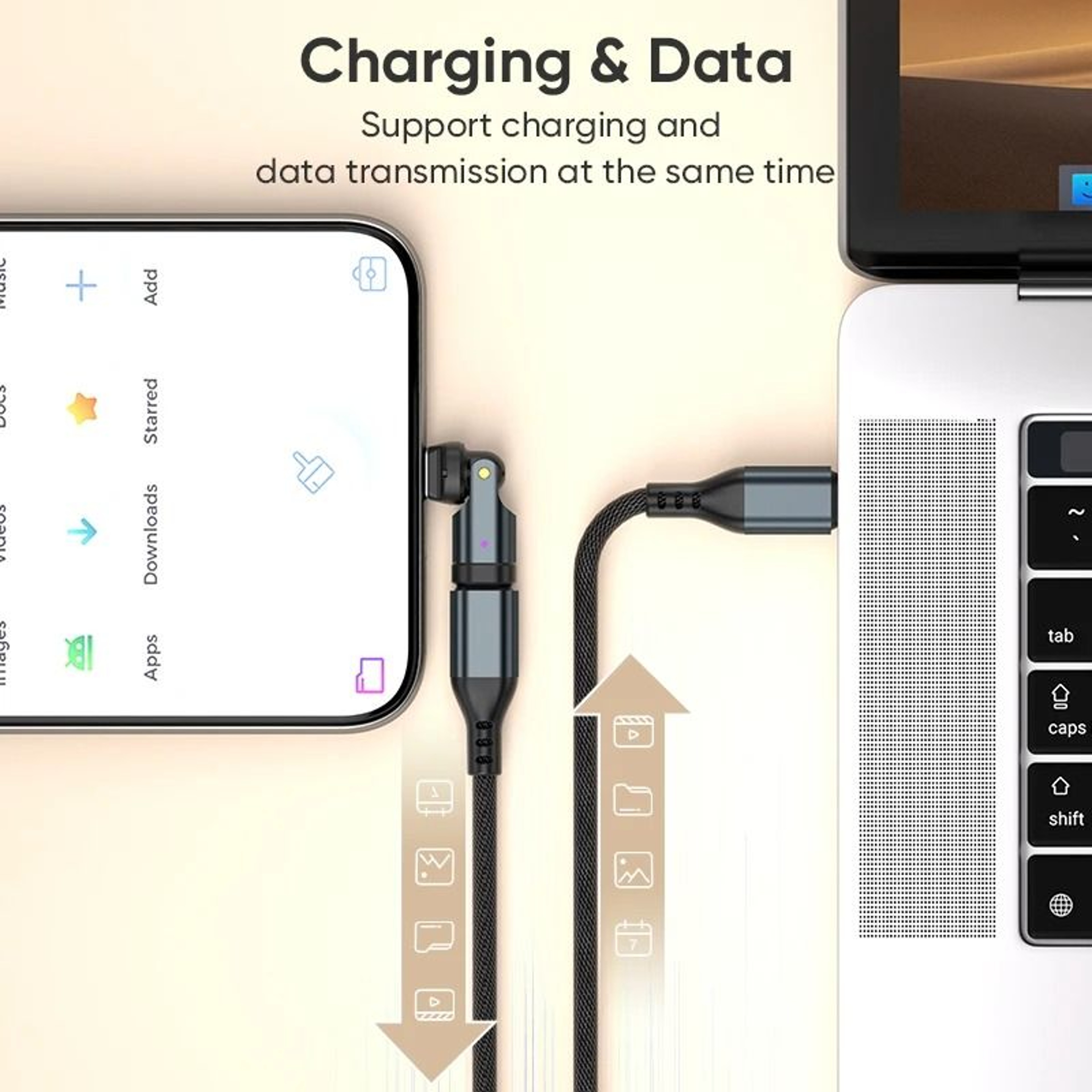 PD 240W USB C To Type C Rotating Adapter 3