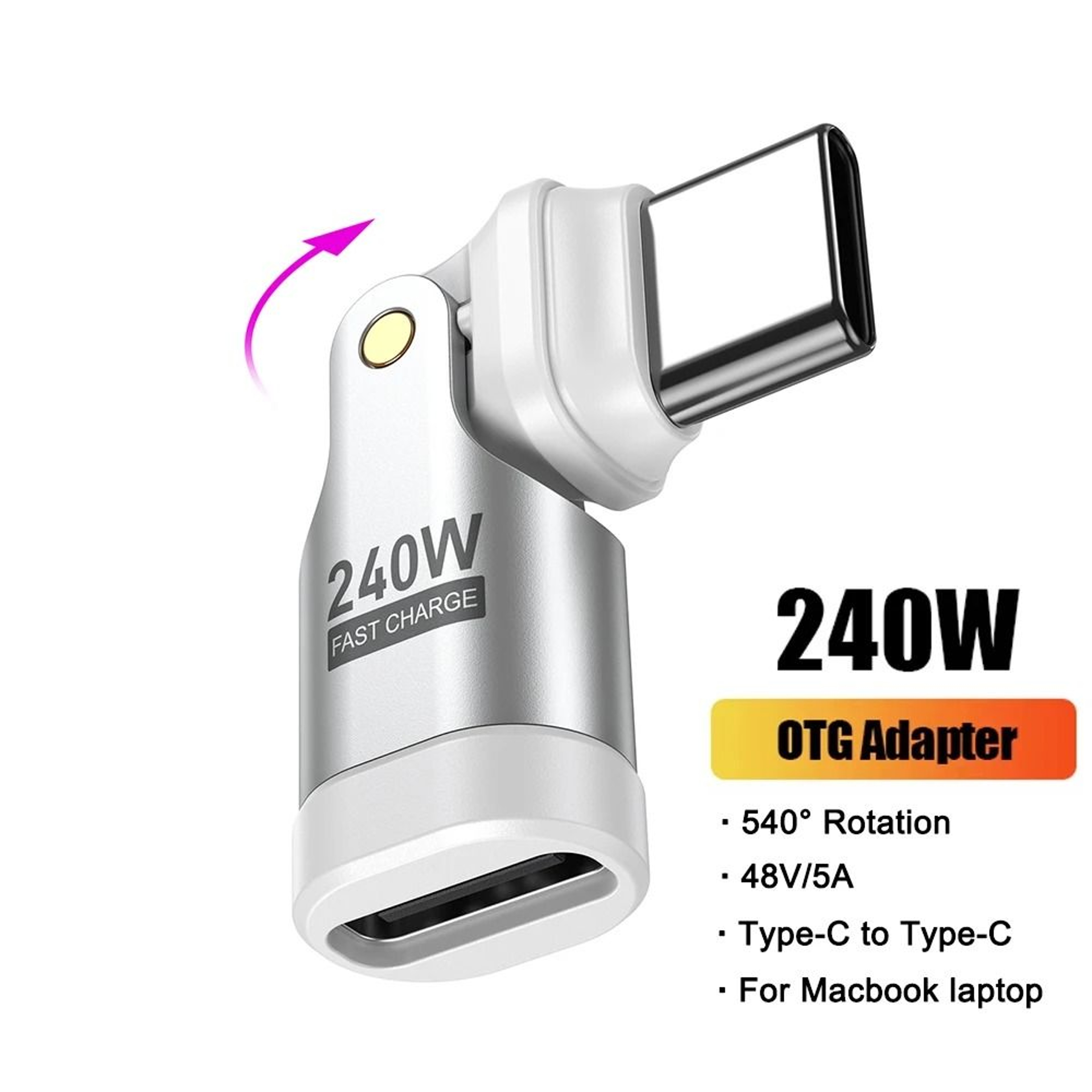 PD 240W USB C To Type C Rotating Adapter 7