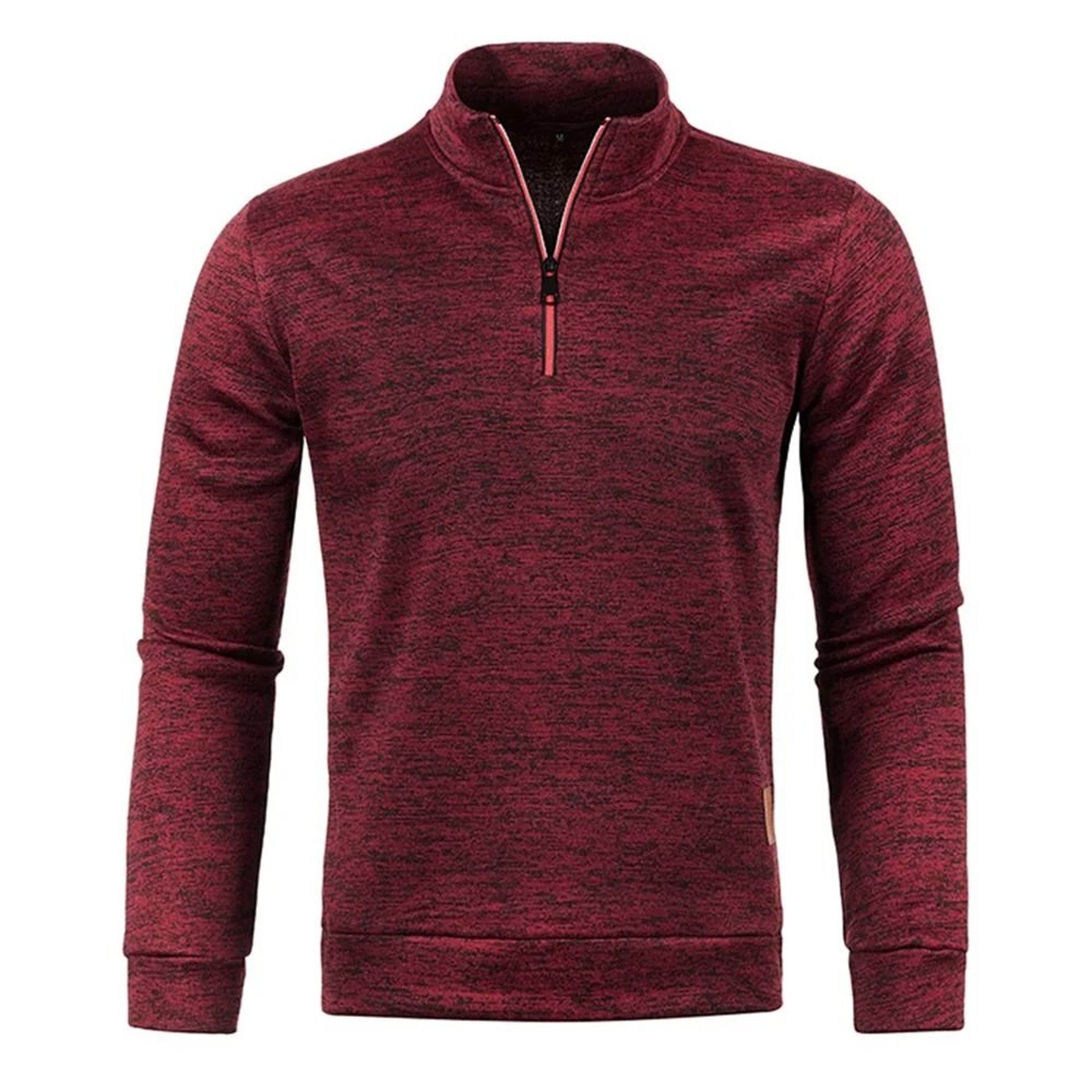Mens Half Zip Pullover Sweatshirt With Turtleneck Collar 2