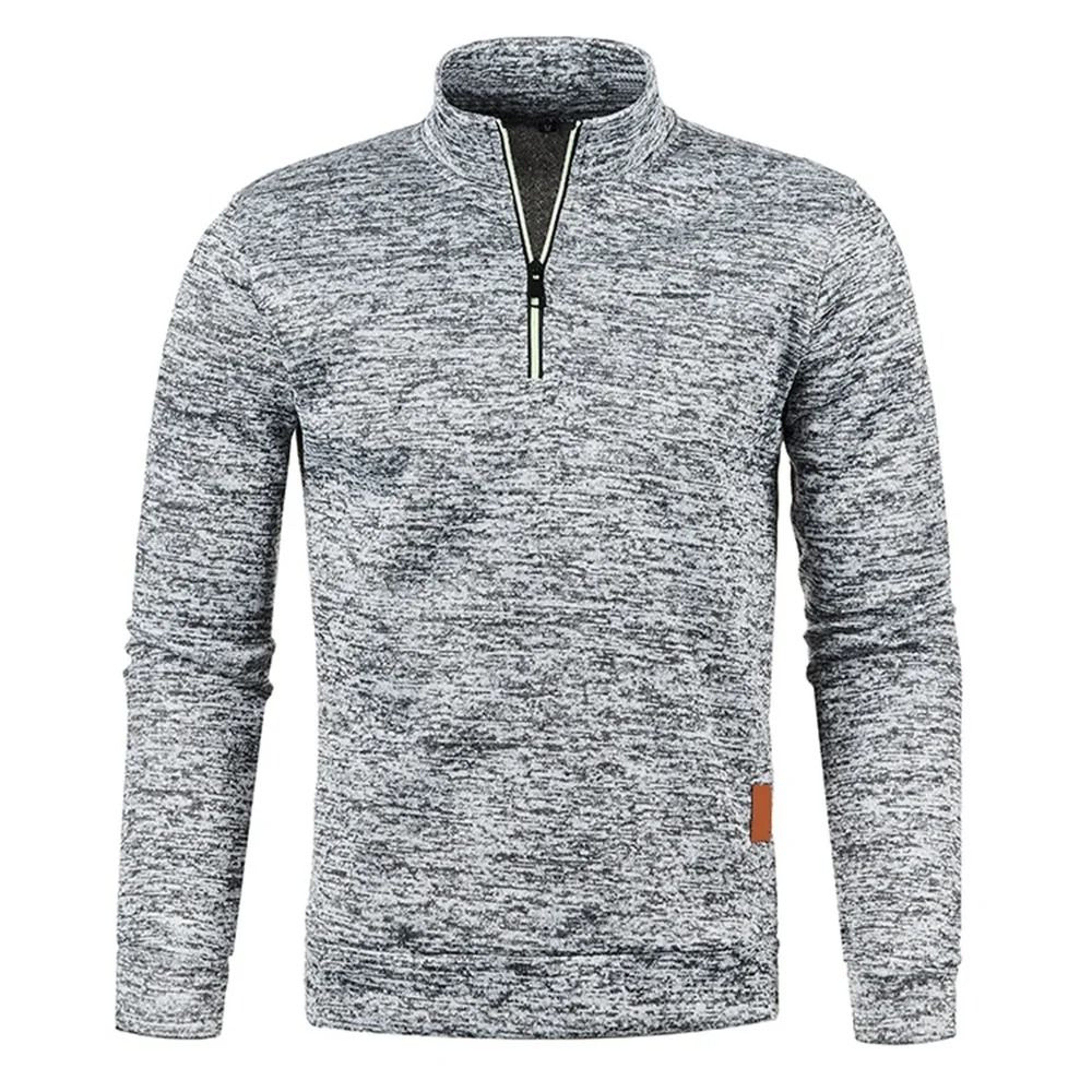 Mens Half Zip Pullover Sweatshirt With Turtleneck Collar 4