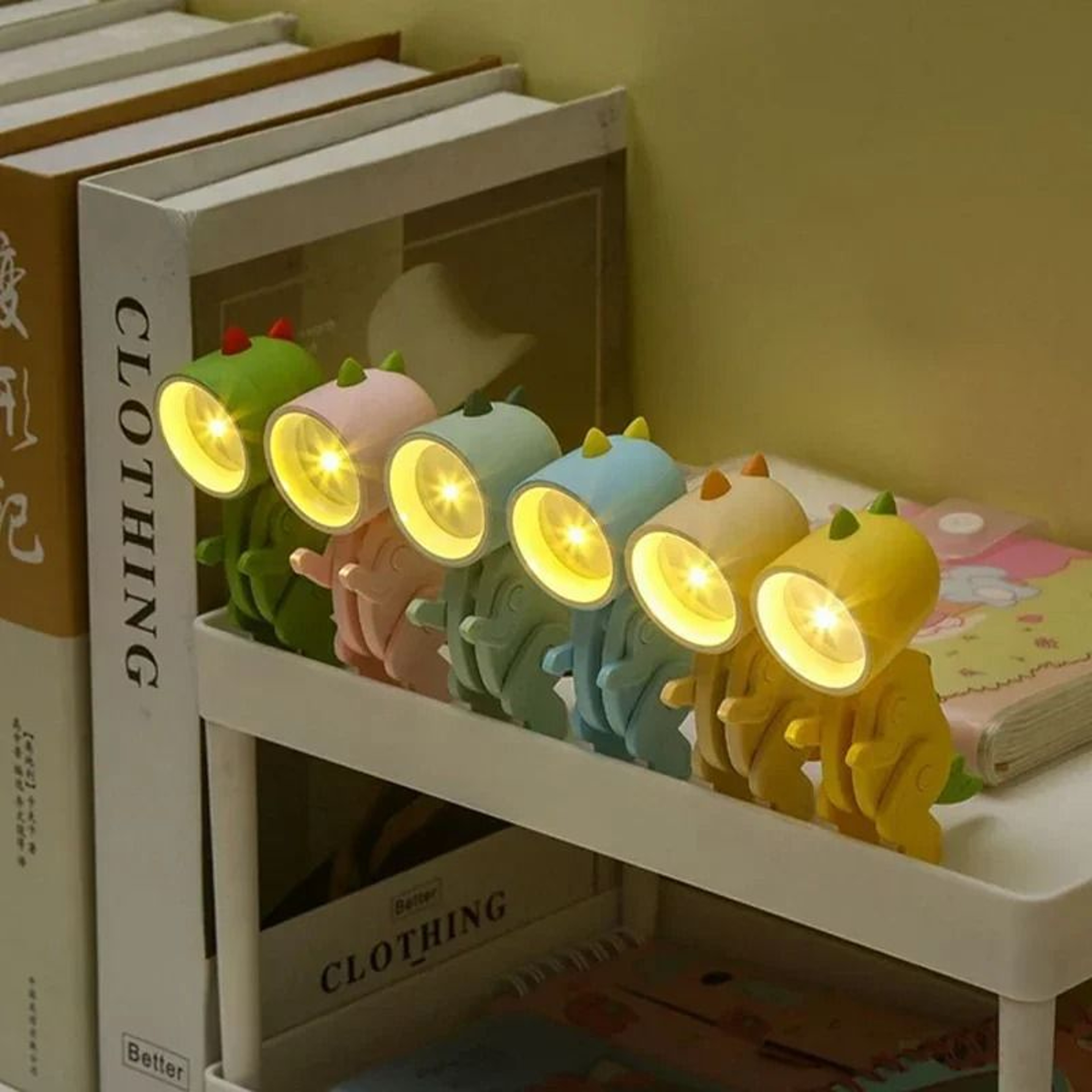 Mini Dinosaur Folding Night Light Lamp For Kids Bedroom And Nursery 1