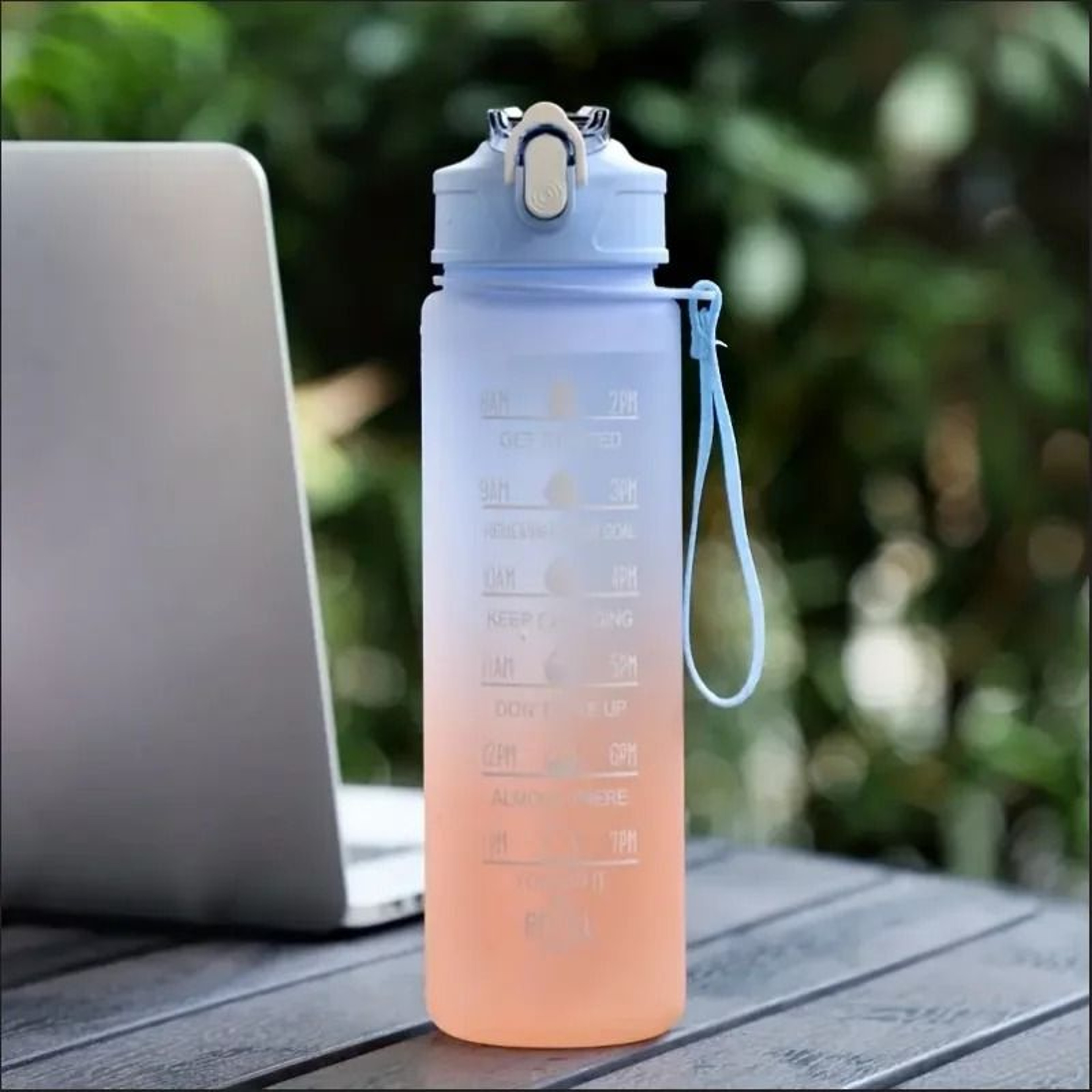 700ml Time Scale Water Cup With Drop Resistant Lid For Sports And Outdoor Use 7